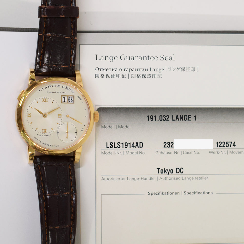 Lange 1  38.5mm Rose Gold Selfwinding  191.032