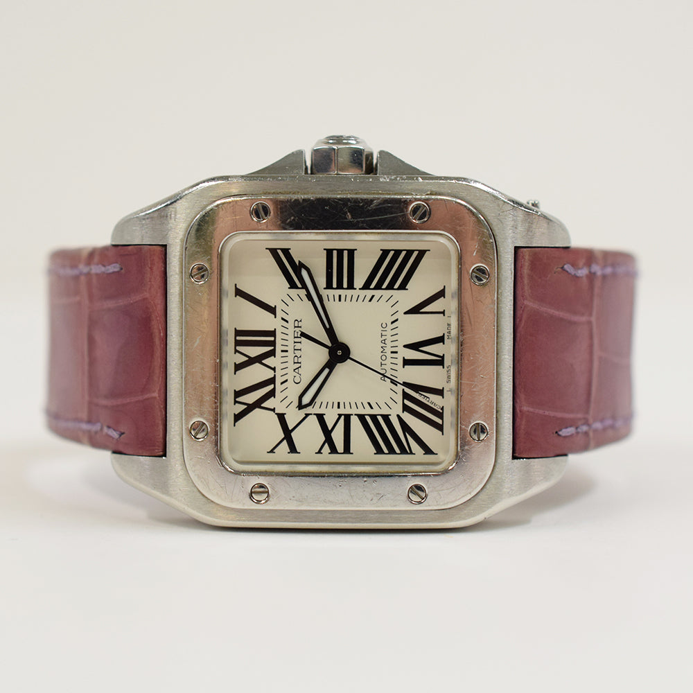 Santos 100 Medium 35.6mm x 41.3mm Stainless Steel Selfwinding W20126X8