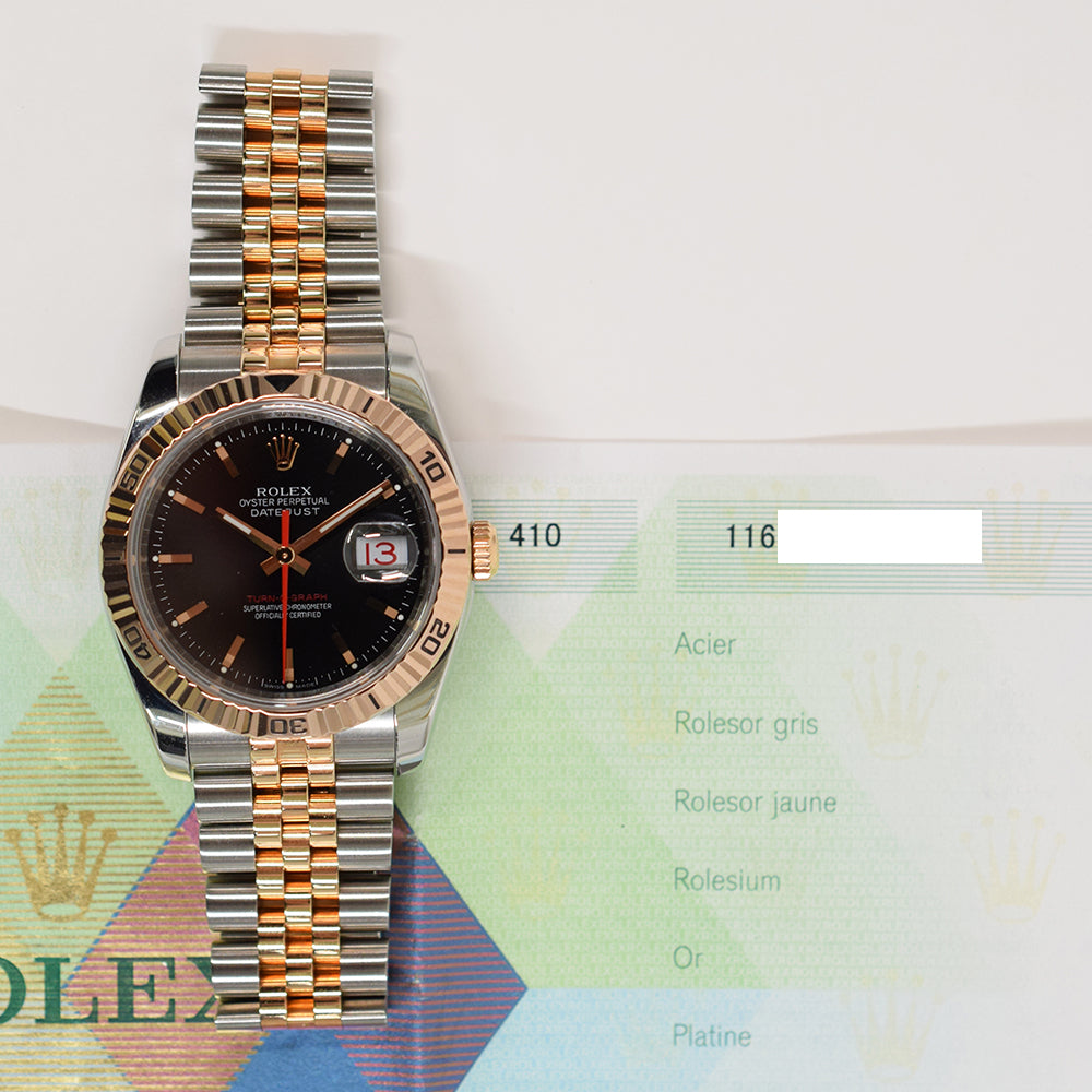 Datejust 36mm Turn-O-Graph Steel and Rose Gold 116261