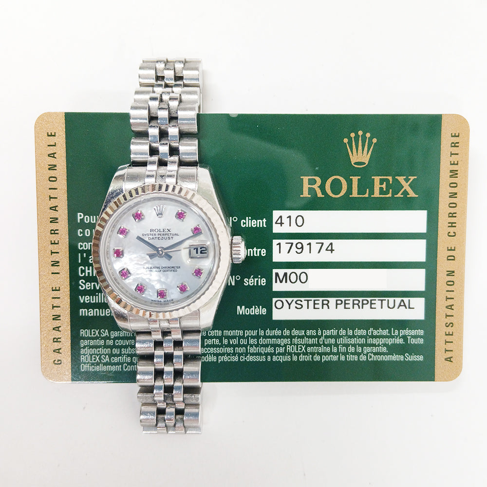 Datejust 26mm Stainless Steel and White Gold 179174NGR