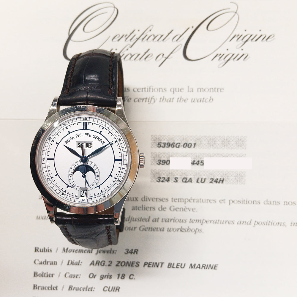 Annual Calendar Moon Phases 38.5mm White Gold  5396G-001