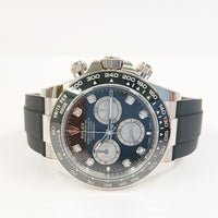 Daytona White Gold Black Ceramic Bezel with Rubber Strap 126519LNG