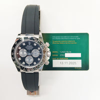 Daytona White Gold Black Ceramic Bezel with Rubber Strap 126519LNG