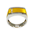14kt Two Tone Gold Men's Diamond Ring
