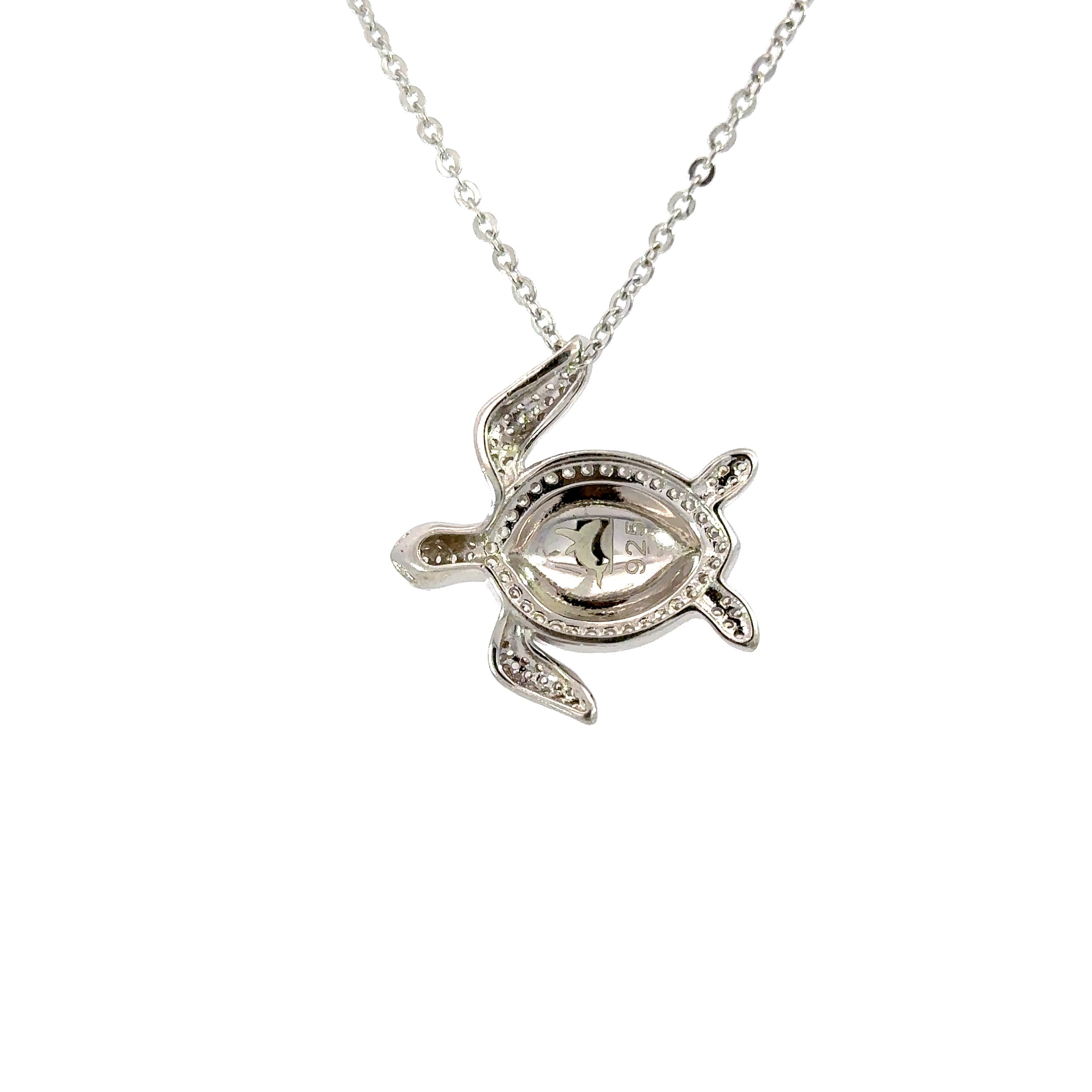 SS pave CZ "Honu" 
turtle pen
