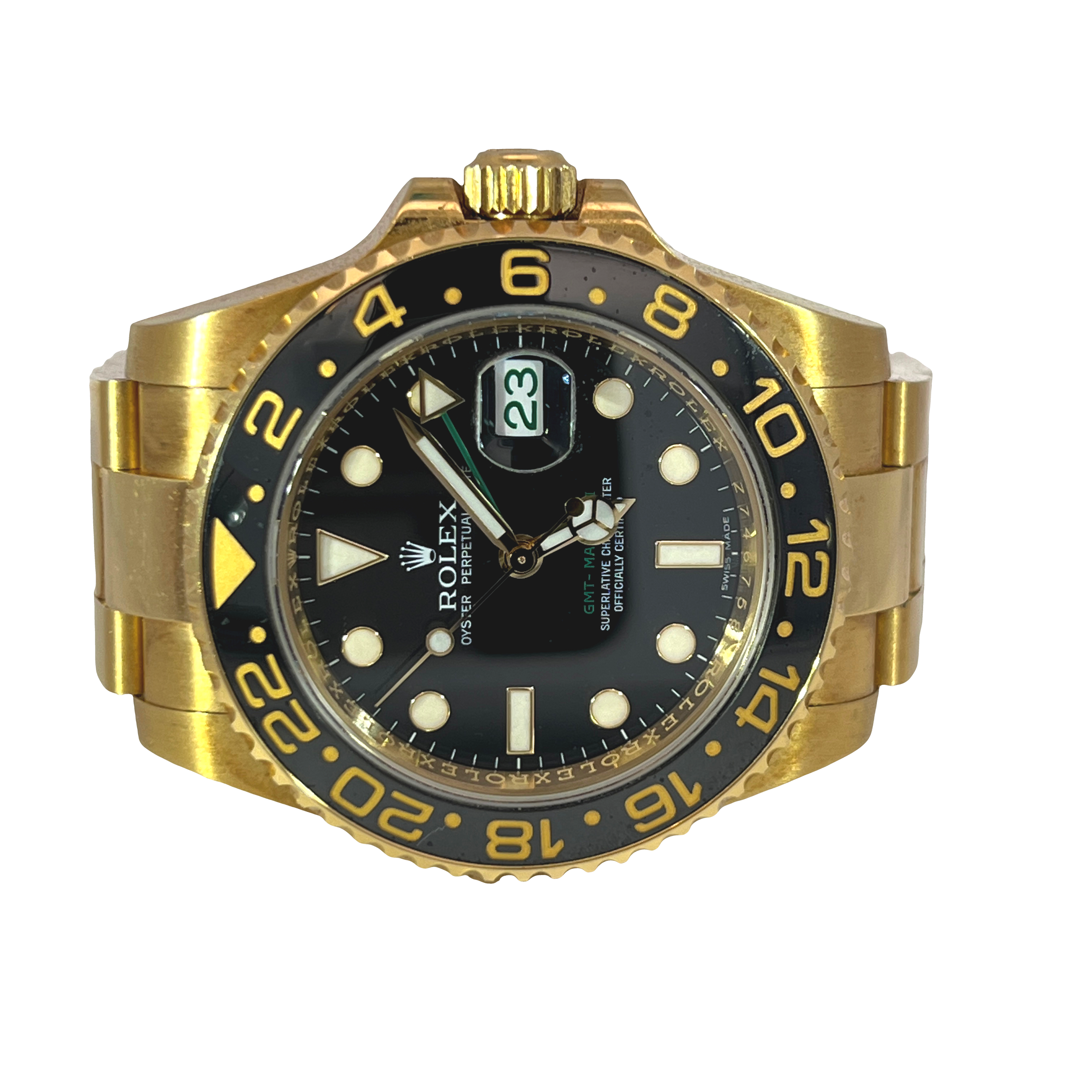 2007 Rolex GMT-Master II 18K Yellow Gold Black Dial Ref. 116718LN | Full Set