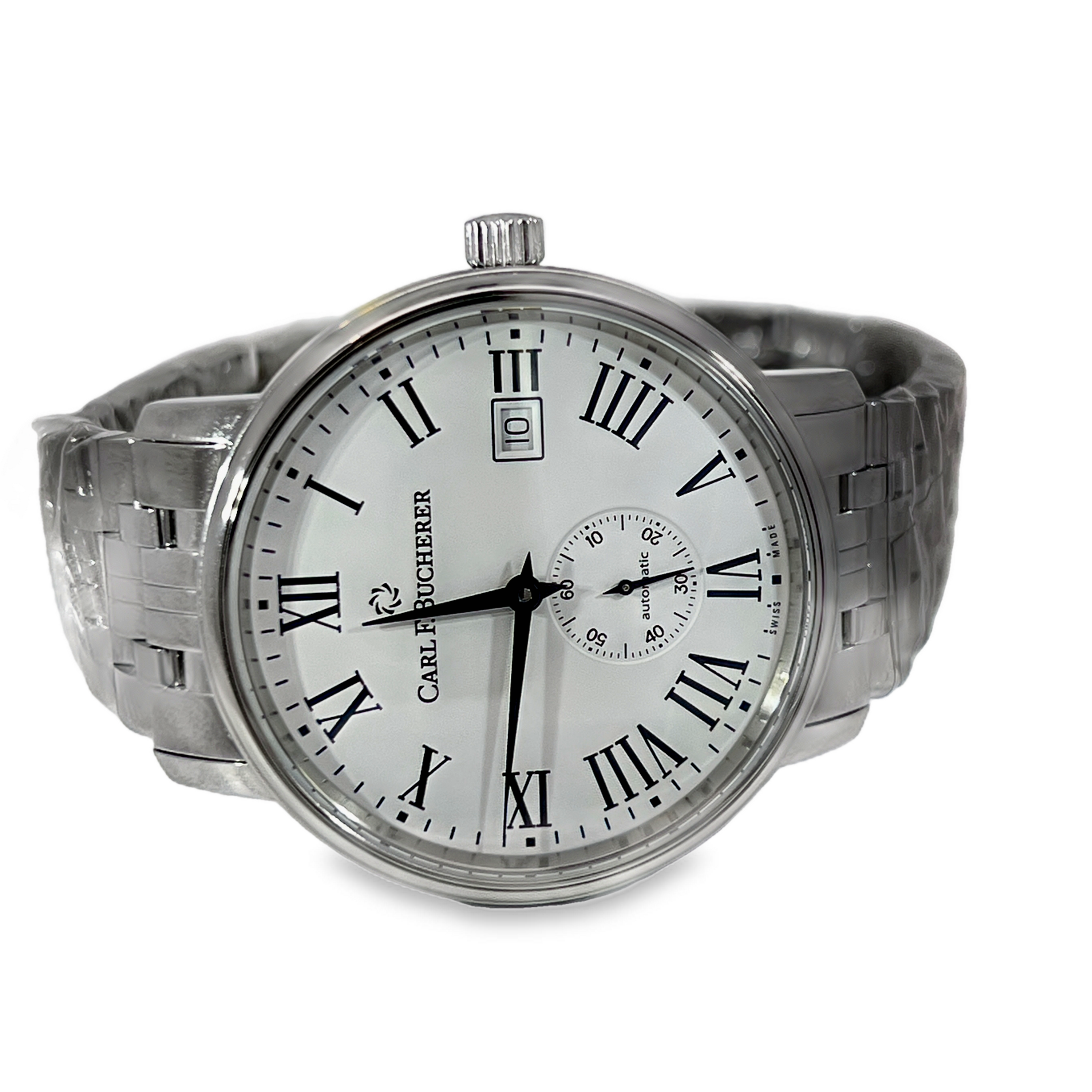Pre-Owned Carl F. Bucherer Adamavi 39mm Automatic White Roman Dial Ref. 10321.08 --Box & Papers