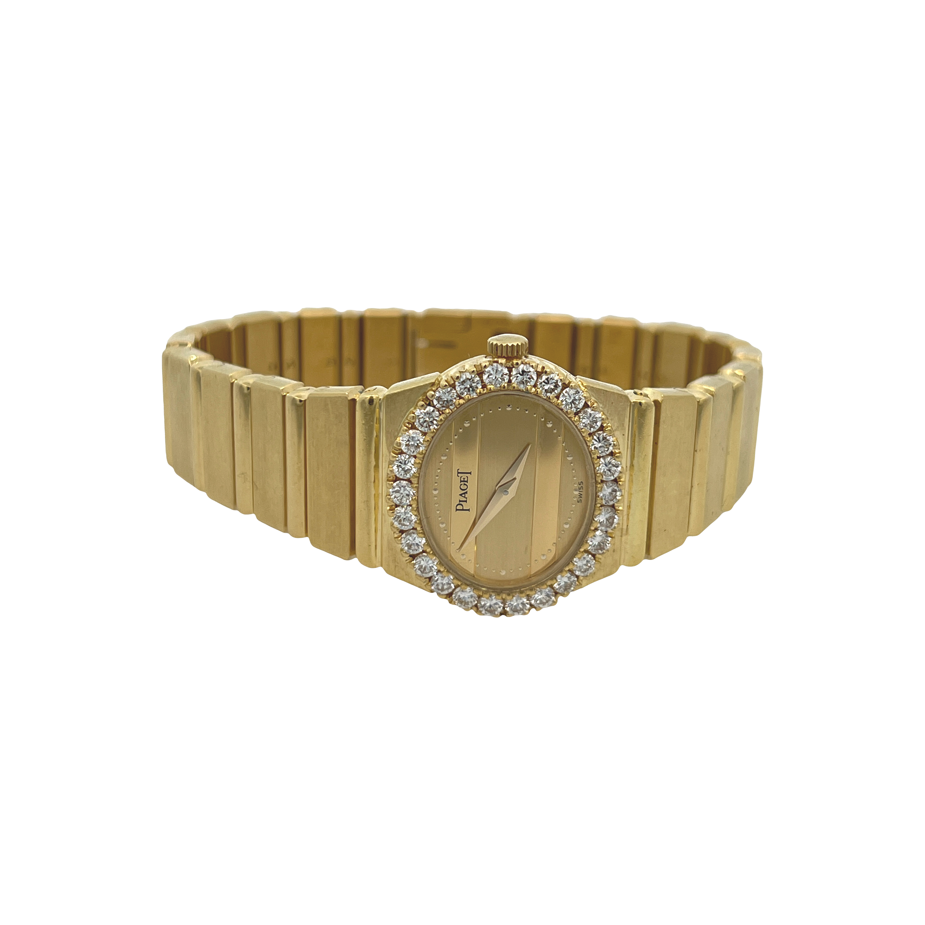 Pre-Owned Piaget Polo 18K Yellow Gold Diamond Bezel Ladies Watch Ref. 8306 C701