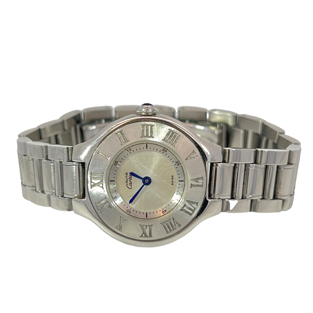 Pre-Owned Must de Cartier 21 Stainless Steel Quartz Watch Ref. 1330