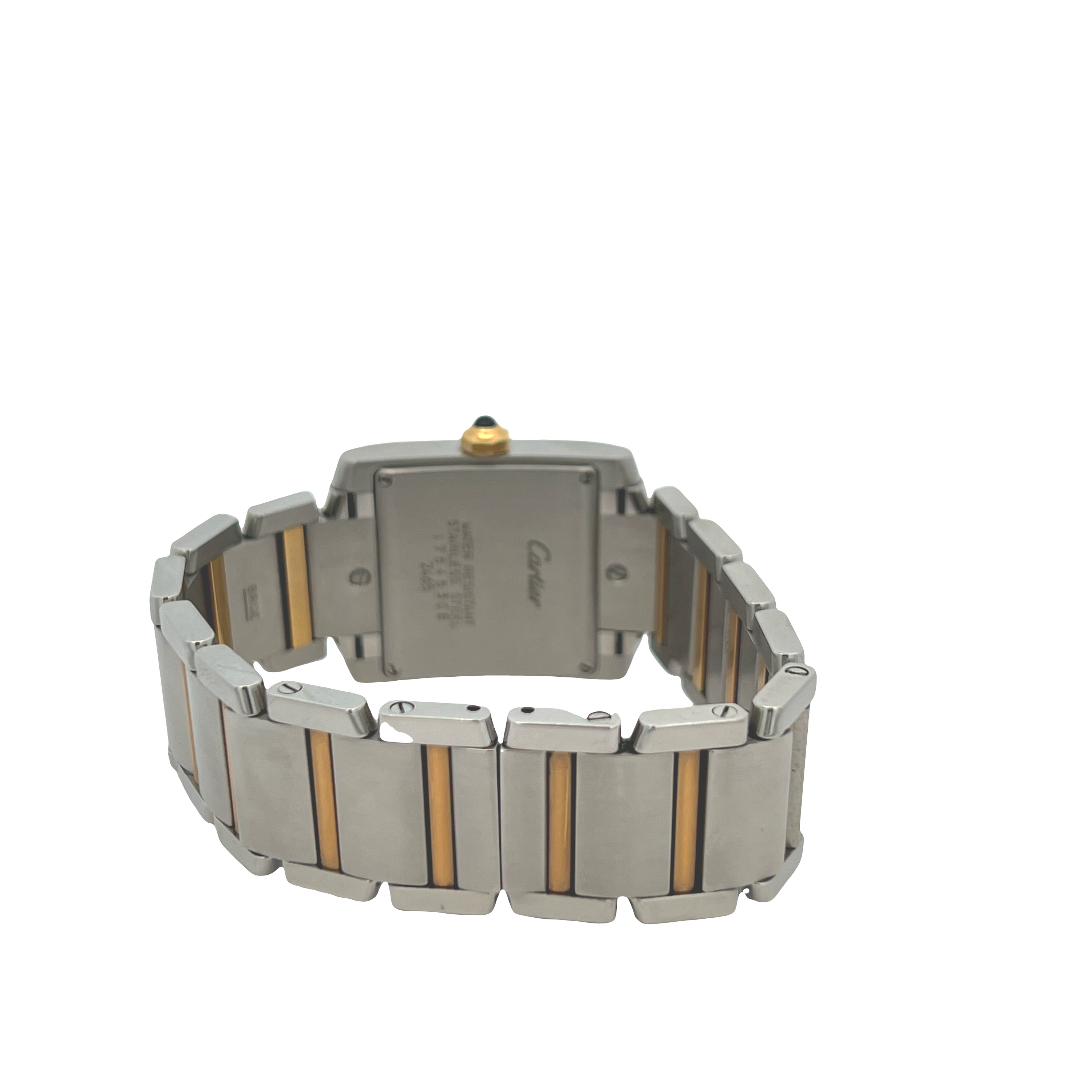 Pre-Owned Cartier Tank Française Two-Tone Stainless Steel & 18K Yellow Gold Watch – Box & Papers
