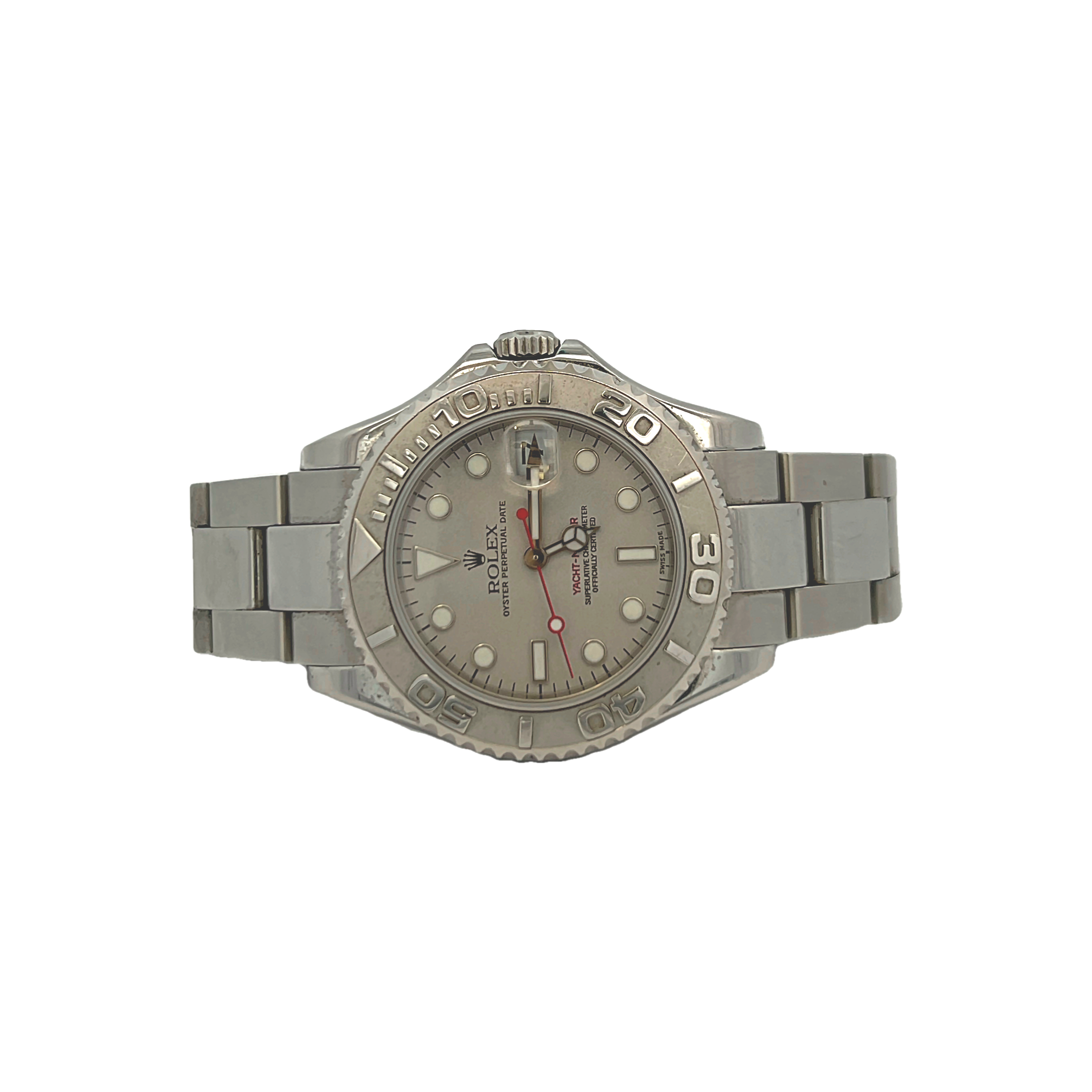 Pre-Owned Rolex Yacht-Master 35 Stainless Steel & Platinum Ref. 168622