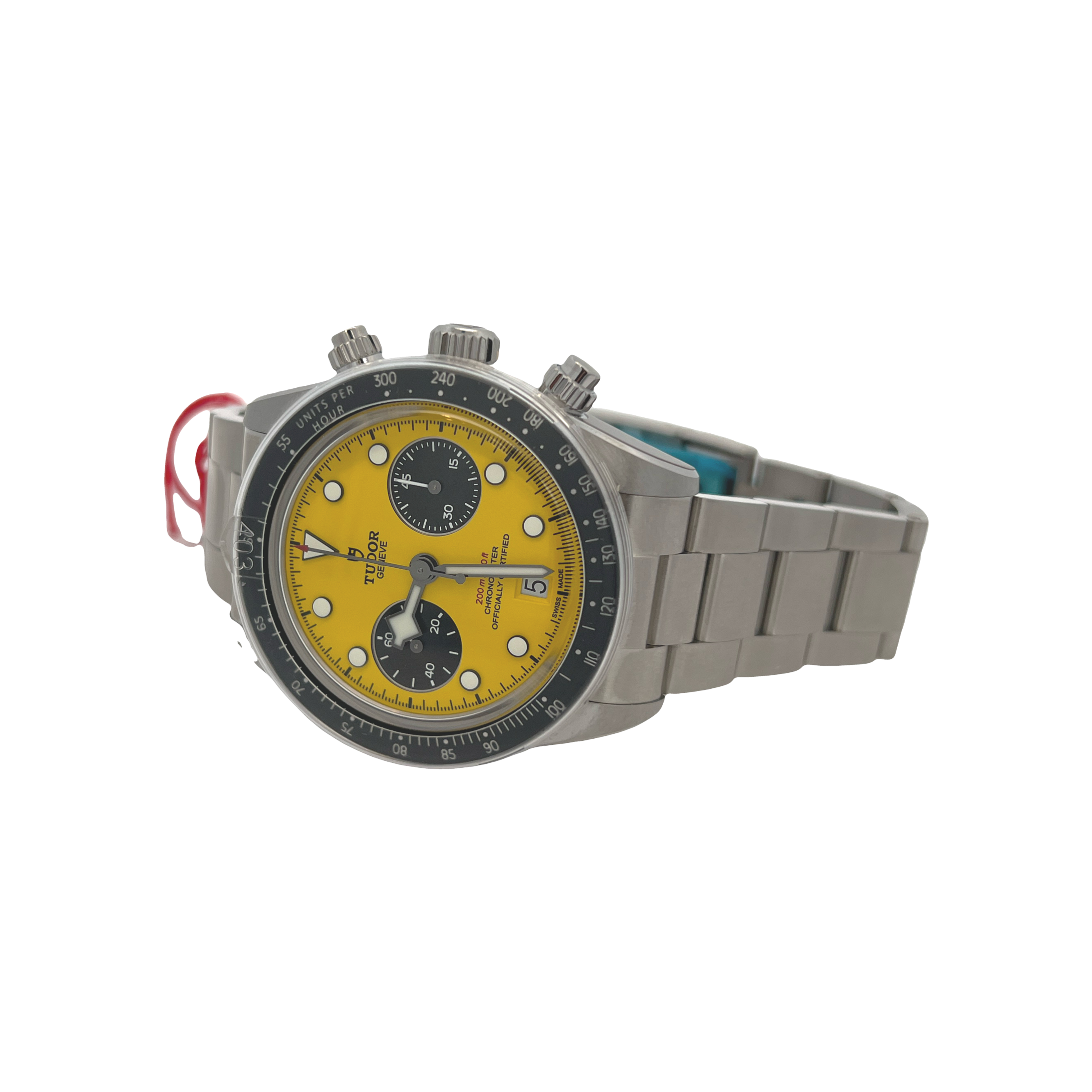 Pre-Owned Tudor Black Bay Chronograph Yellow Dial Watch Ref. M79360N-0001 – Box & Papers