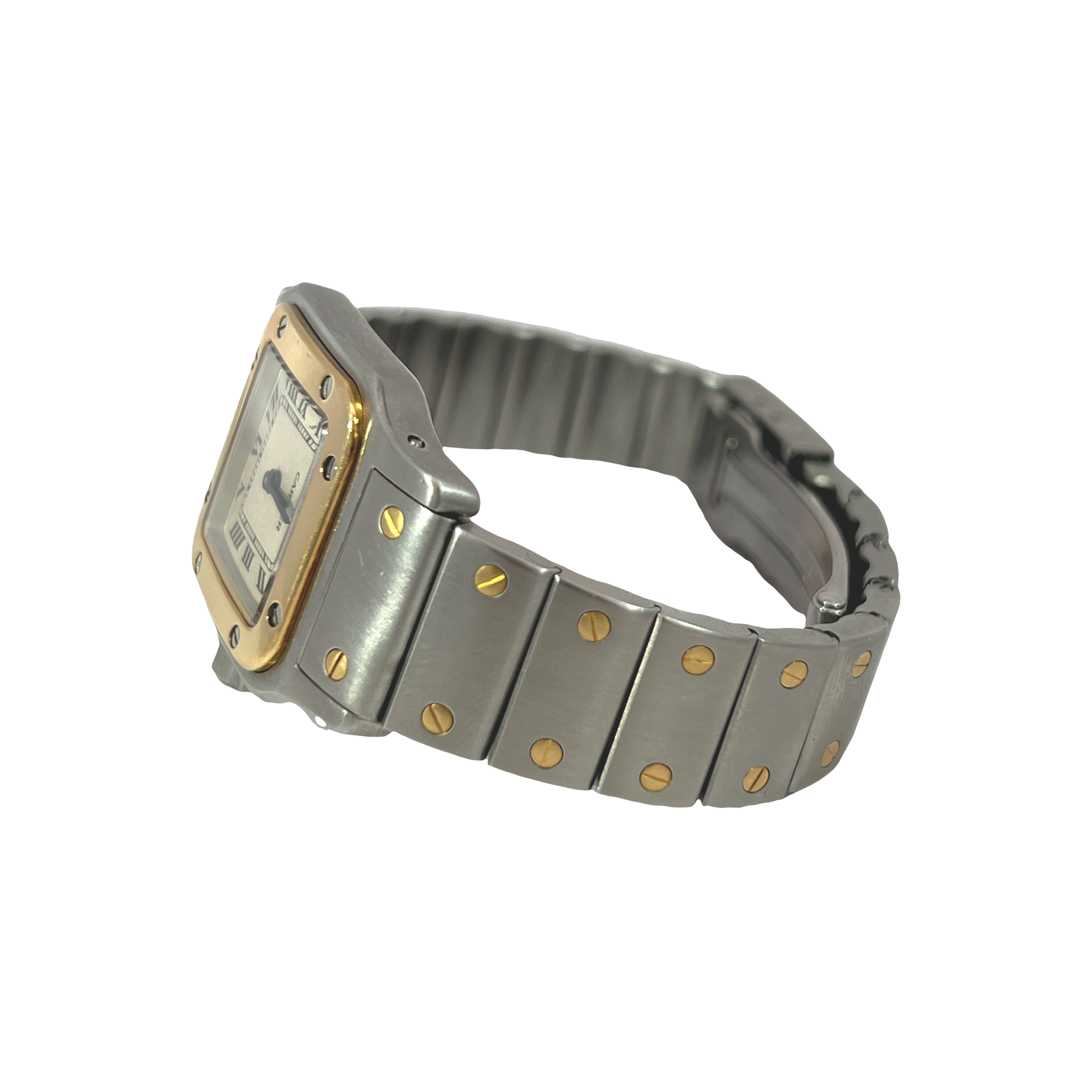 Pre-Owned Cartier Santos Galbée 24mm Ref. 1567 Two-Tone 18K Gold & Stainless Steel Quartz Watch