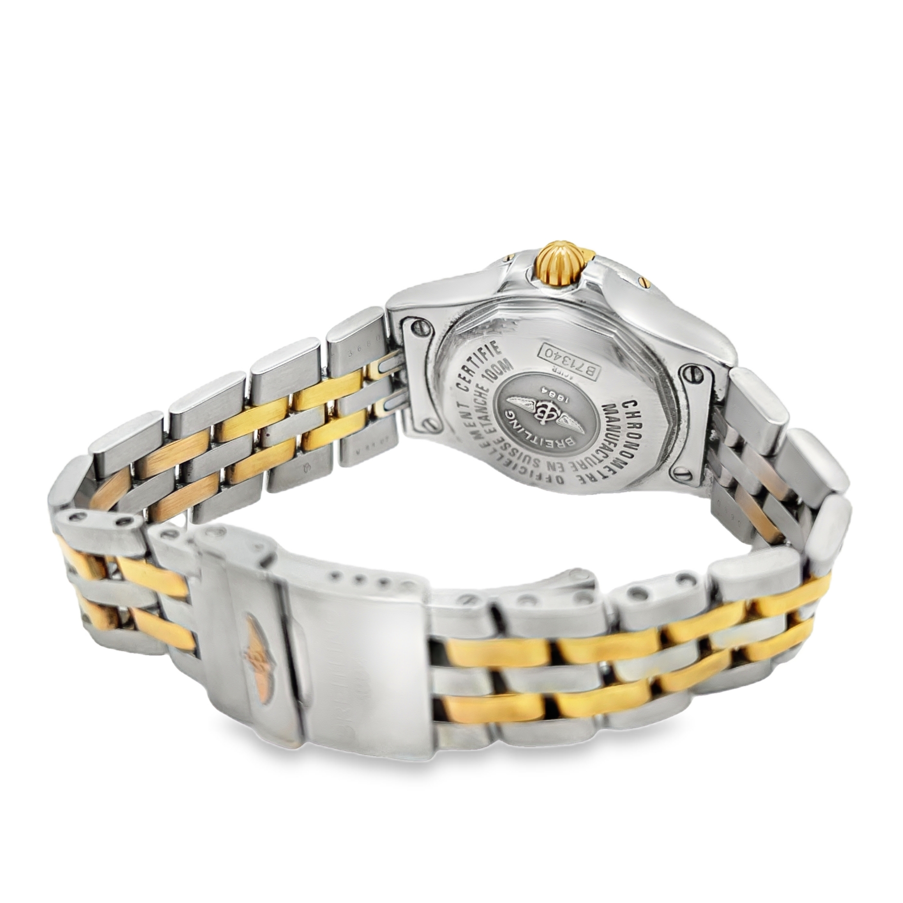 Pre-Owned Breitling Cockpit Lady B71340 Two-Tone Mother-of-Pearl Diamond Dial Watch, 31mm – Box & Papers