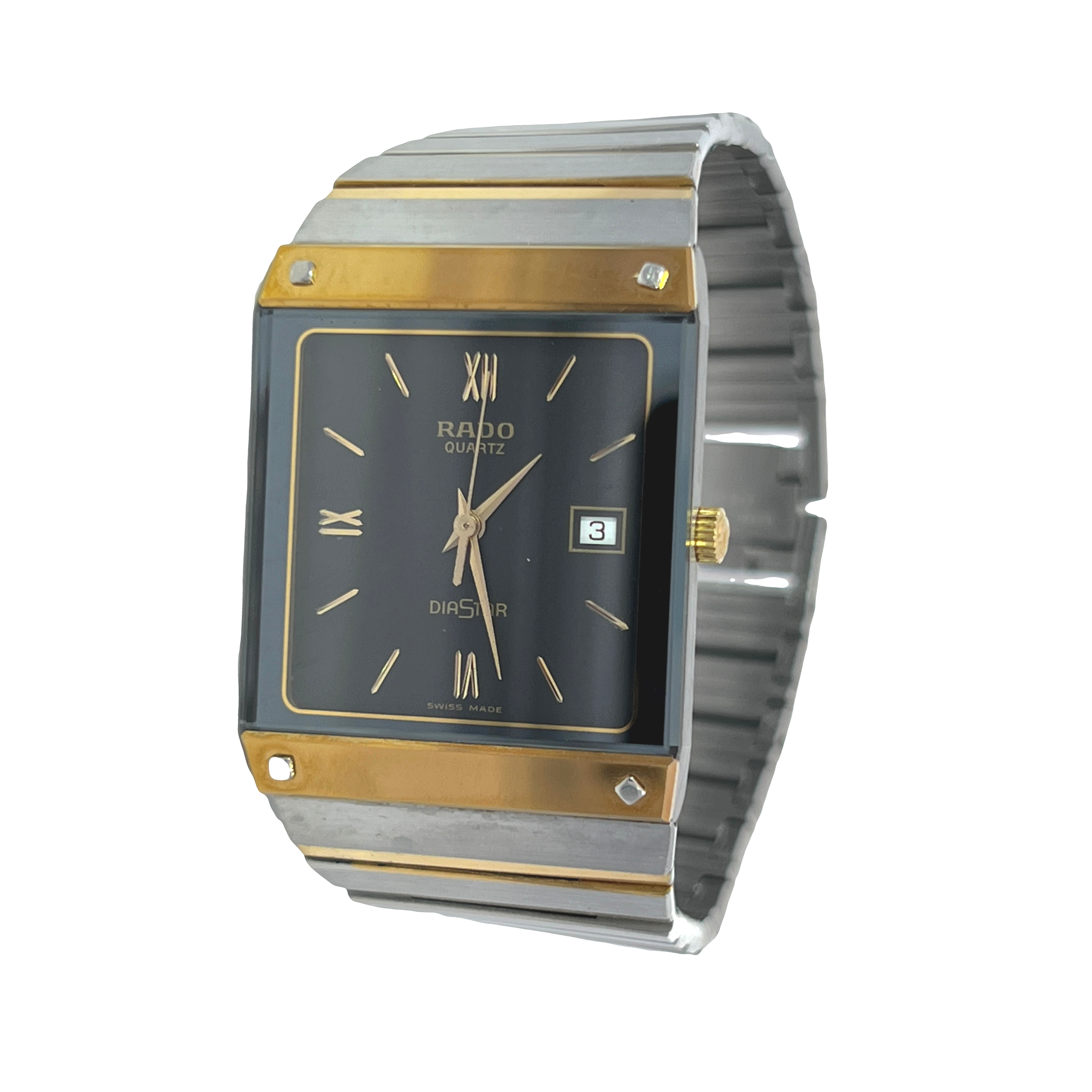 Pre-Owned Rado DiaStar Quartz 26mm Ref. 129.0195.3 Black Dial Two-Tone Watch