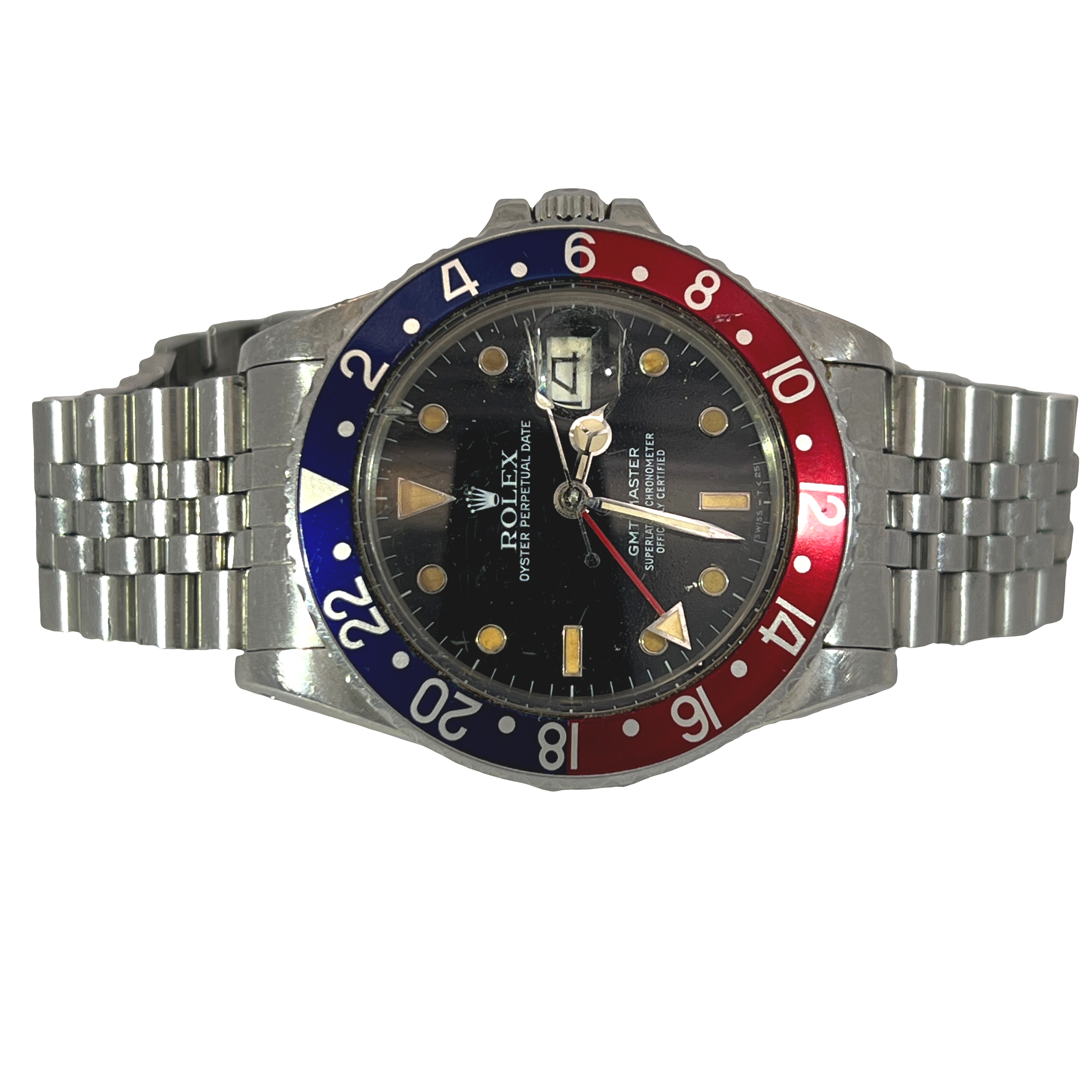 Pre-Owned 1986 Rolex GMT-Master “Pepsi” 40mm Stainless Steel Watch Ref. 16750