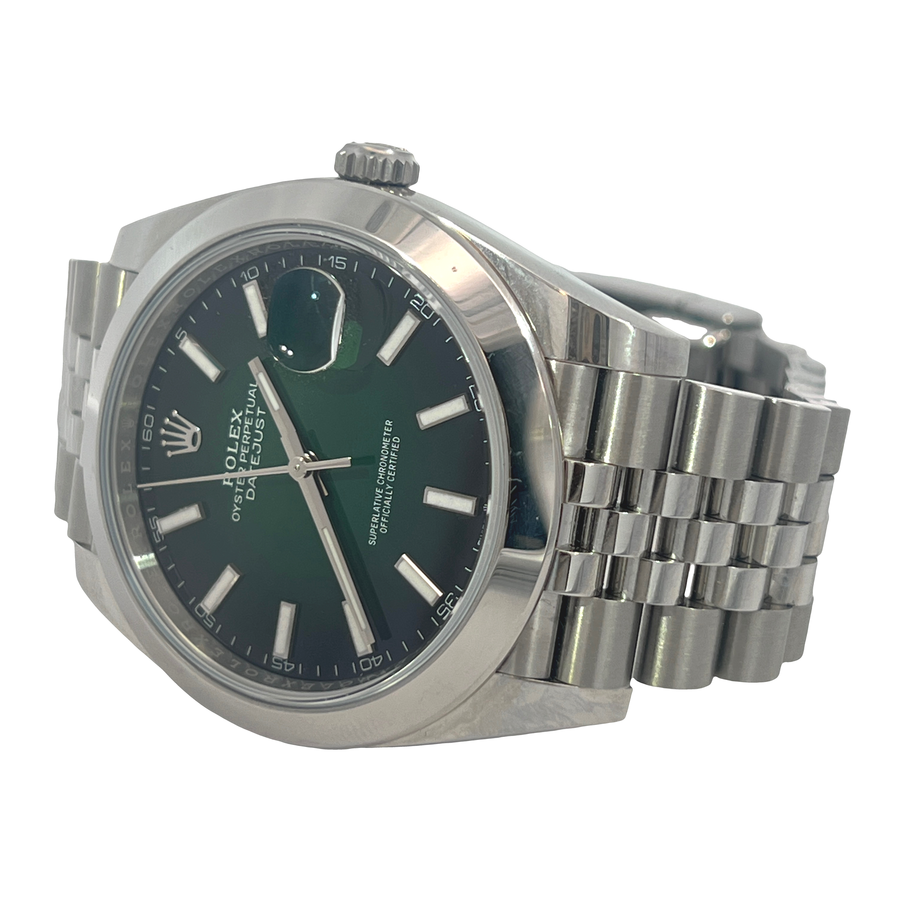 2026 Rolex Datejust 41 Green Ombré Dial Jubilee Bracelet Ref. 126300 | Complete Full Set