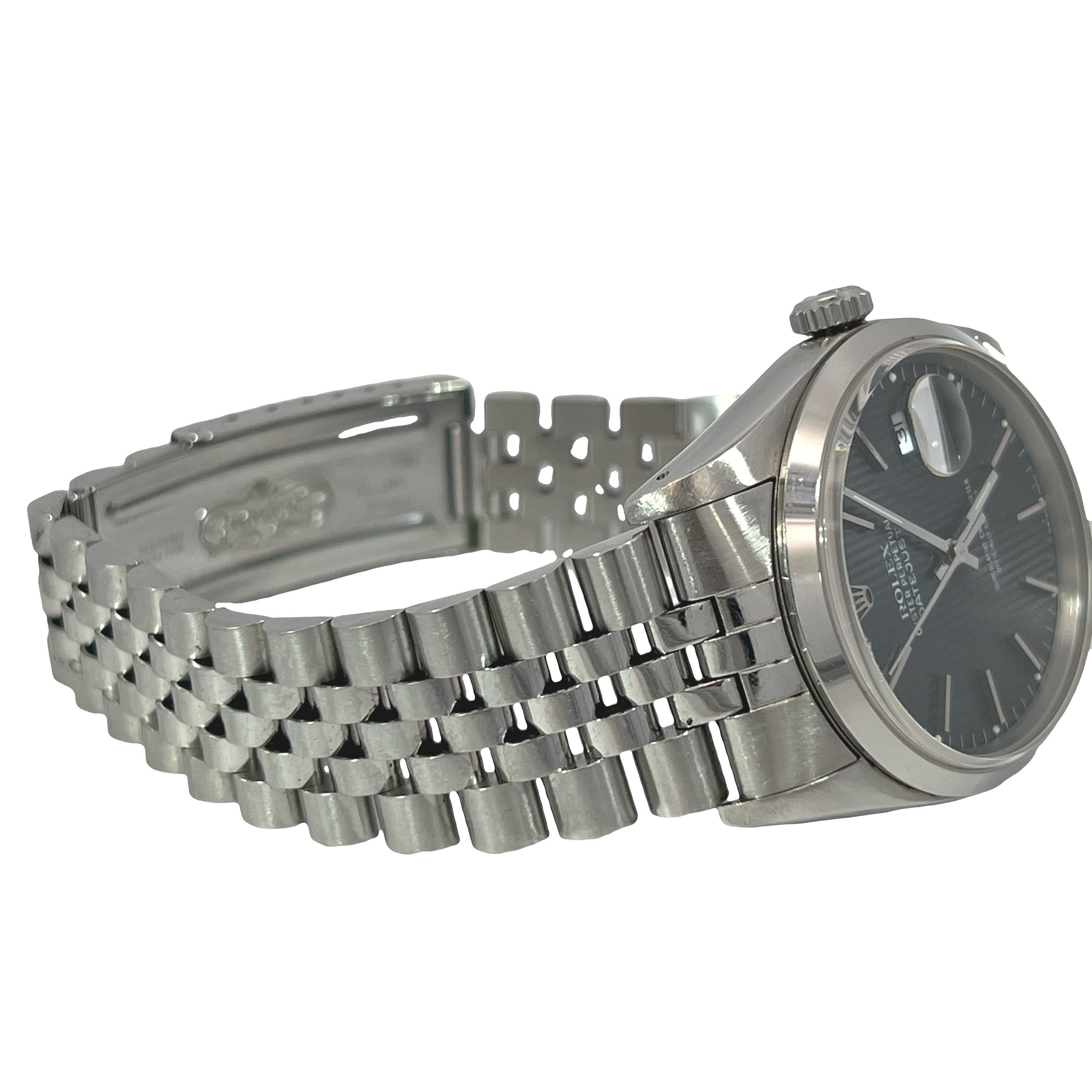 Pre-Owned Rolex Datejust 36 Ref. 16200 Grey Tapestry Dial Jubilee Bracelet Automatic Watch