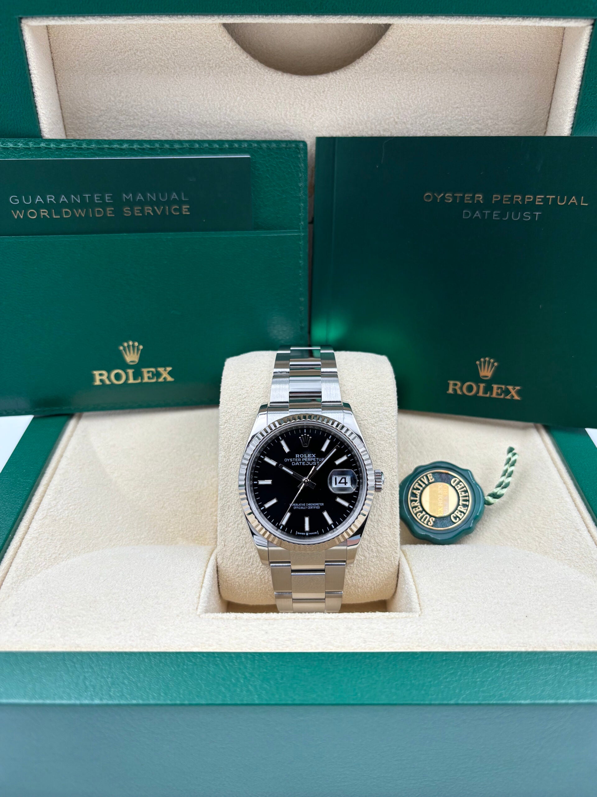 Rolex Datejust 126234 Black Dial Stainless Steel – Golden Anvil