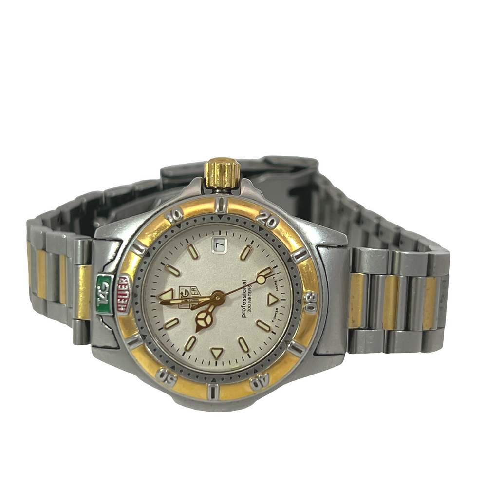 Pre-Owned Vintage 1990s TAG Heuer Professional 4000 Two-Tone Watch Ref. WF1120-0
