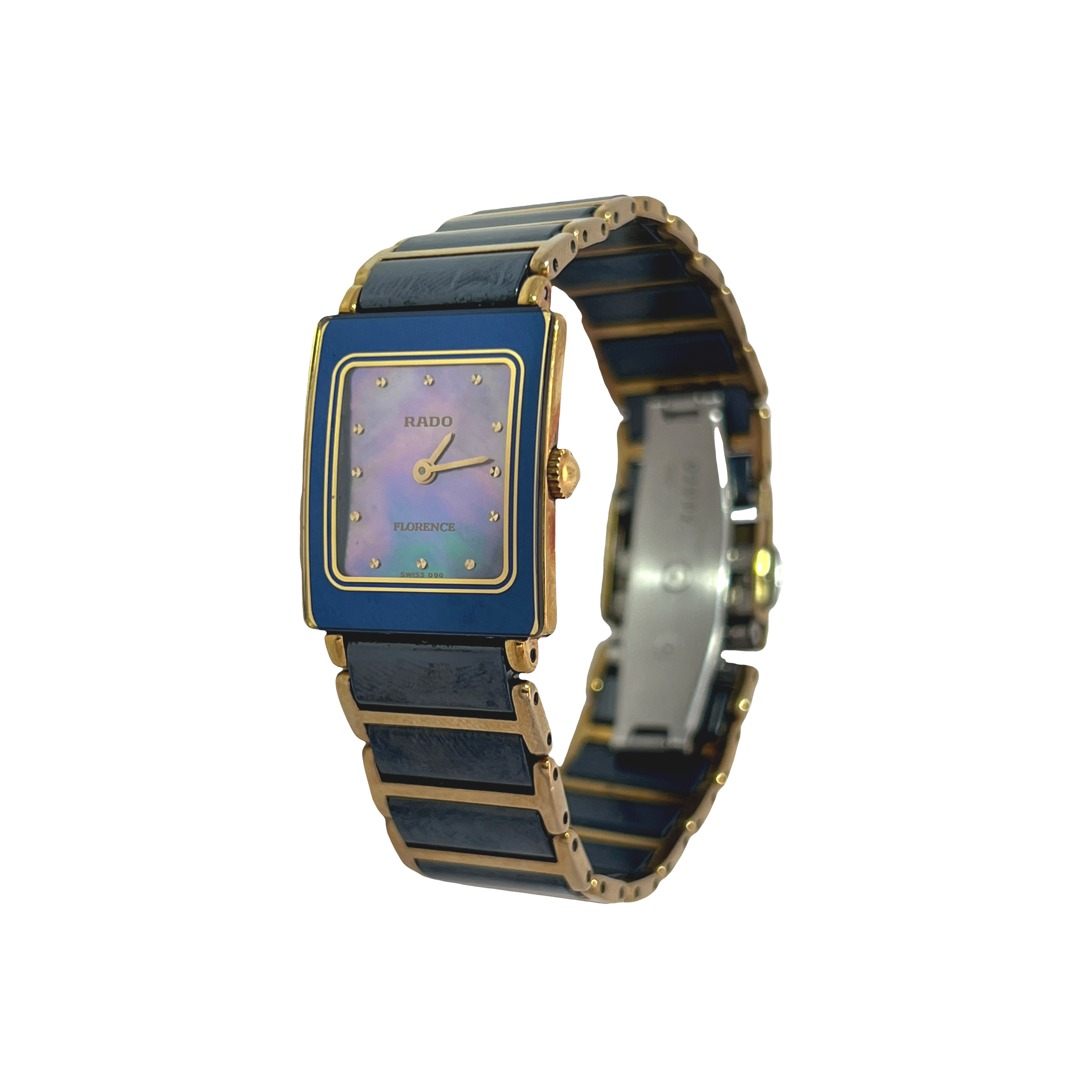 Pre-Owned Rado Florence Quartz Mother of Pearl Dial Ceramic Watch Ref. 153.3606.2N