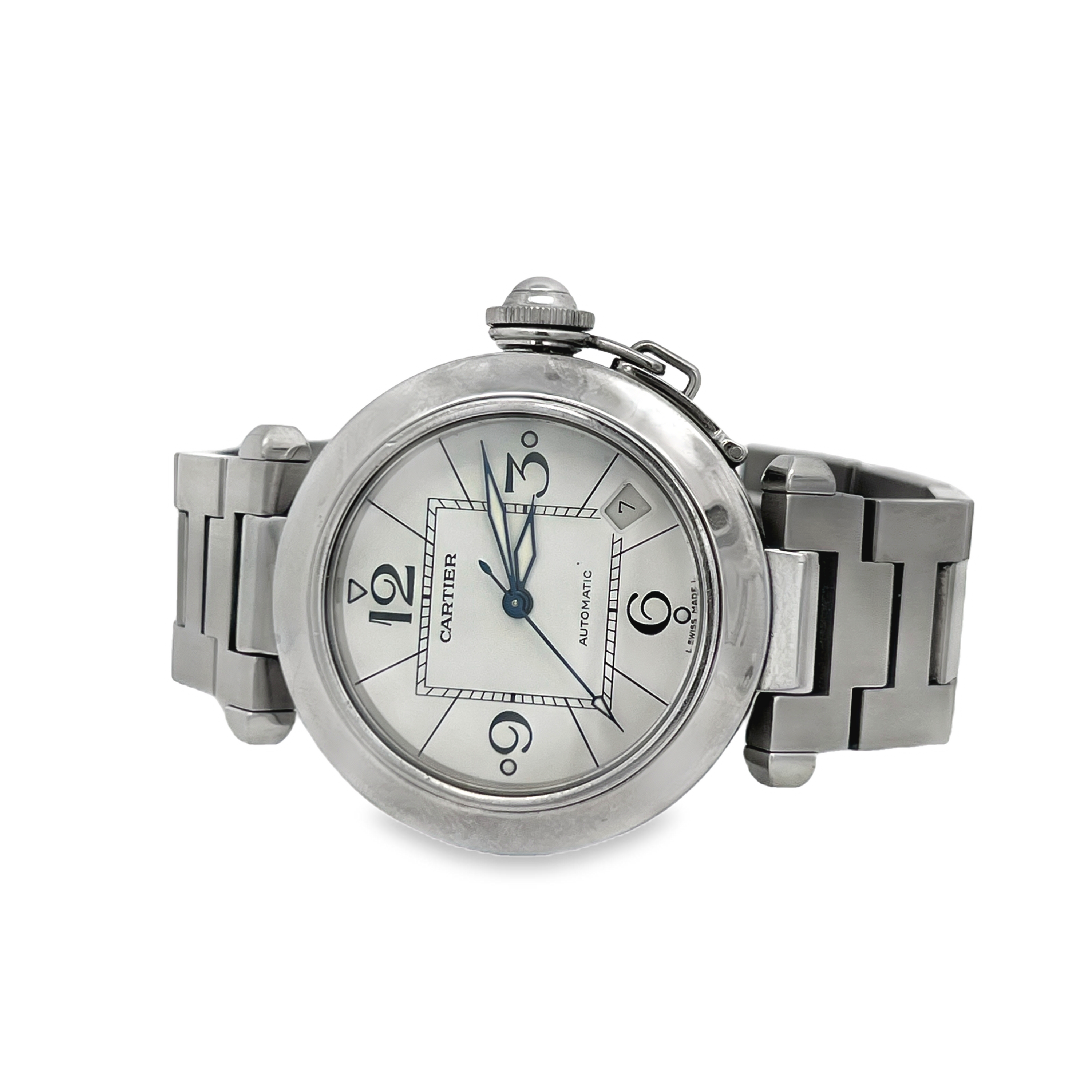 Pre-Owned Cartier Pasha C Automatic Stainless Steel Watch 35mm