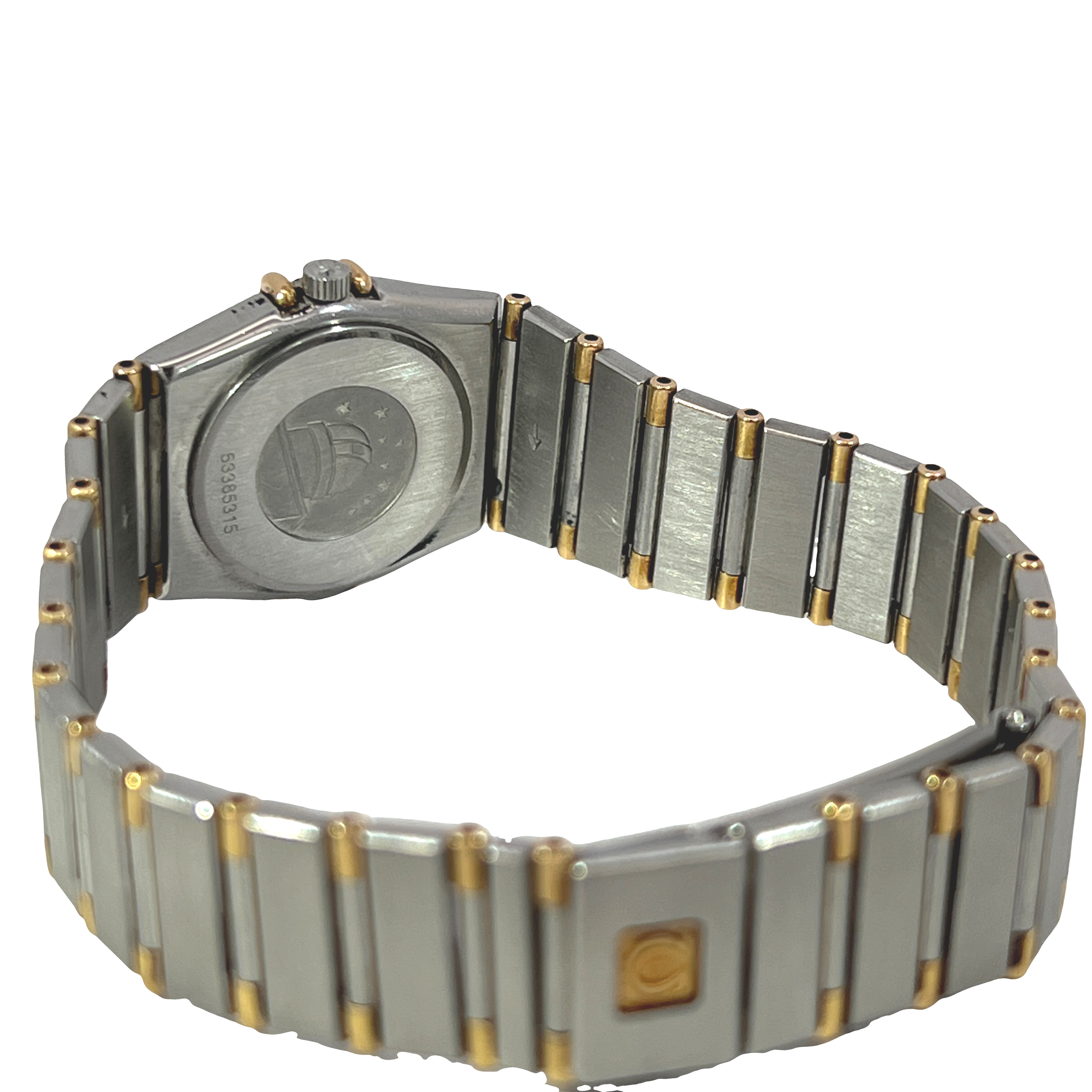 Pre-Owned Omega Constellation Manhattan 21mm Two-Tone 18K Yellow Gold Diamond Bezel Watch – 1991