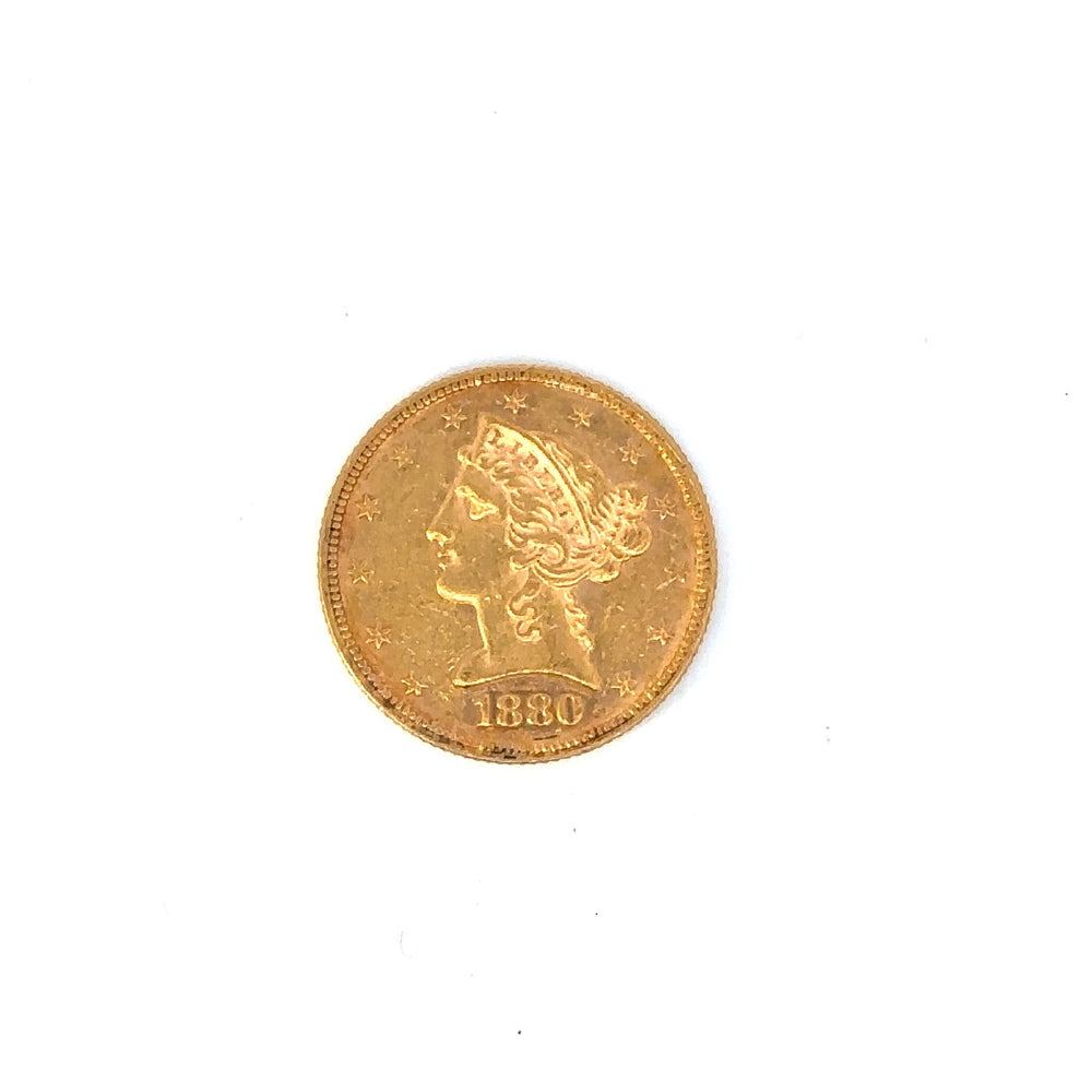 1880 $5 Gold Coin
AU 55
NGC-
