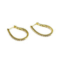 18kt Yellow Gold In and Out Style Diamond Hoop Earrings