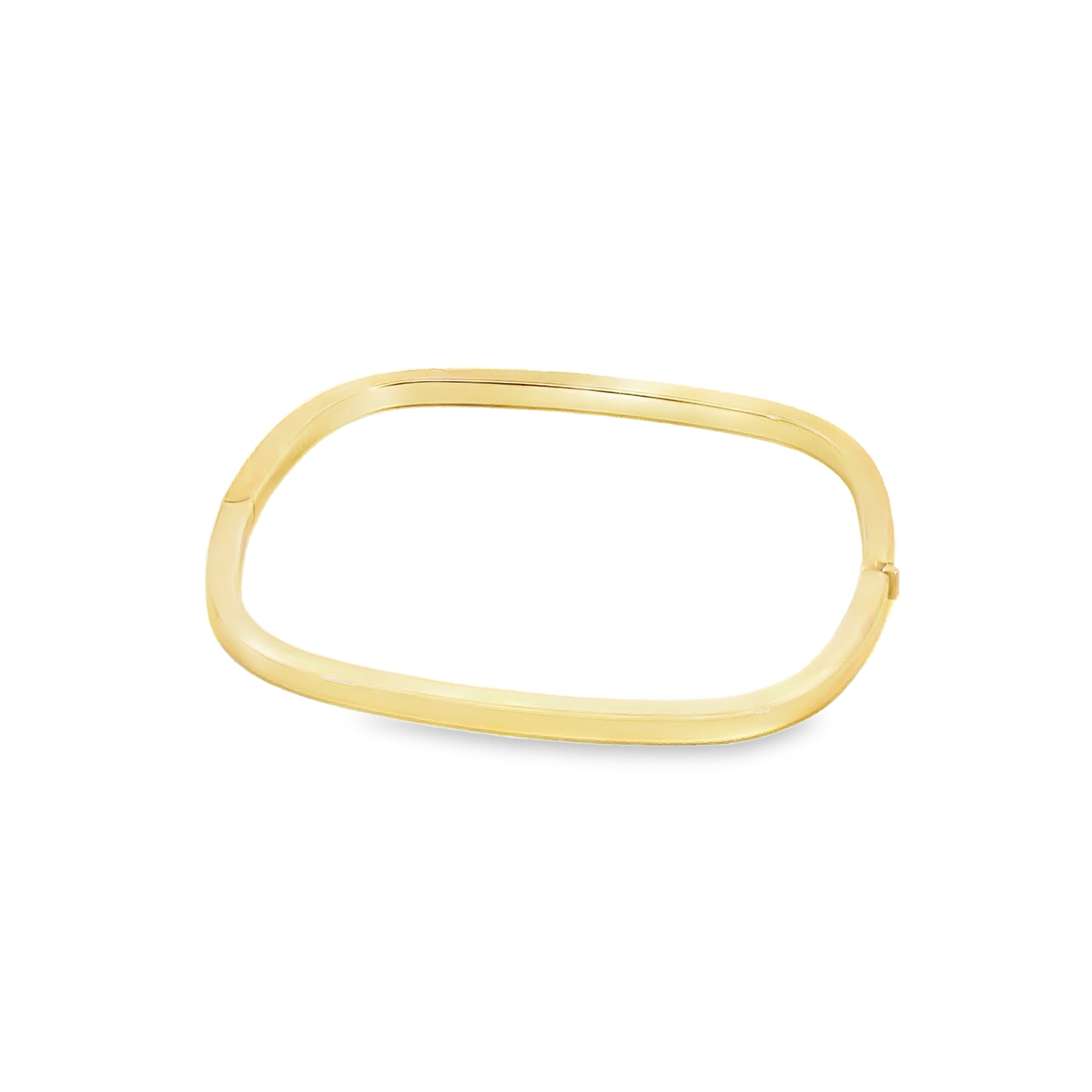 -E- 18kt yg Square Bangle