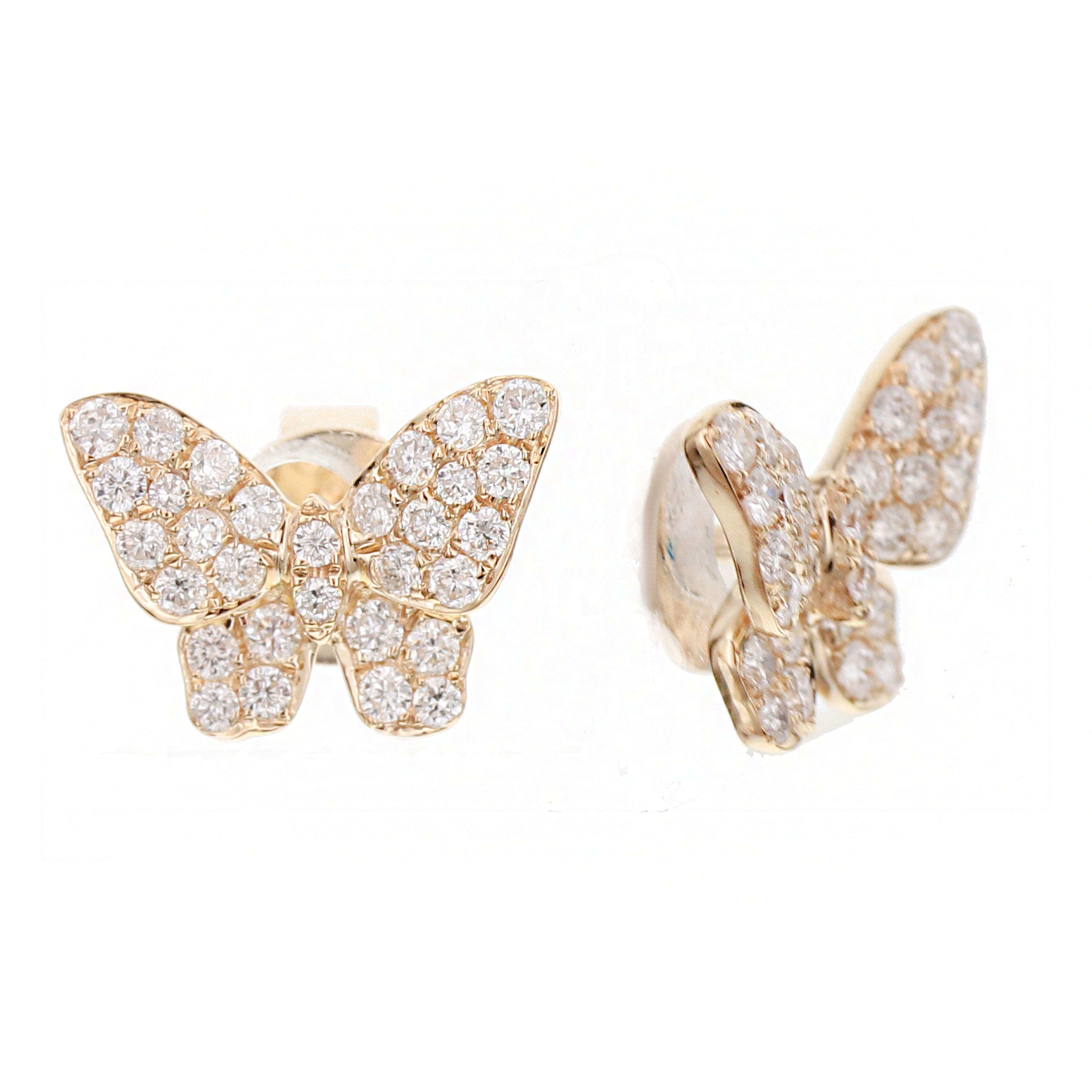 18kt wg Diamond Butterfly Stud