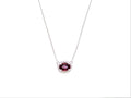 18kt White Gold Ruby and Diamond Necklace
