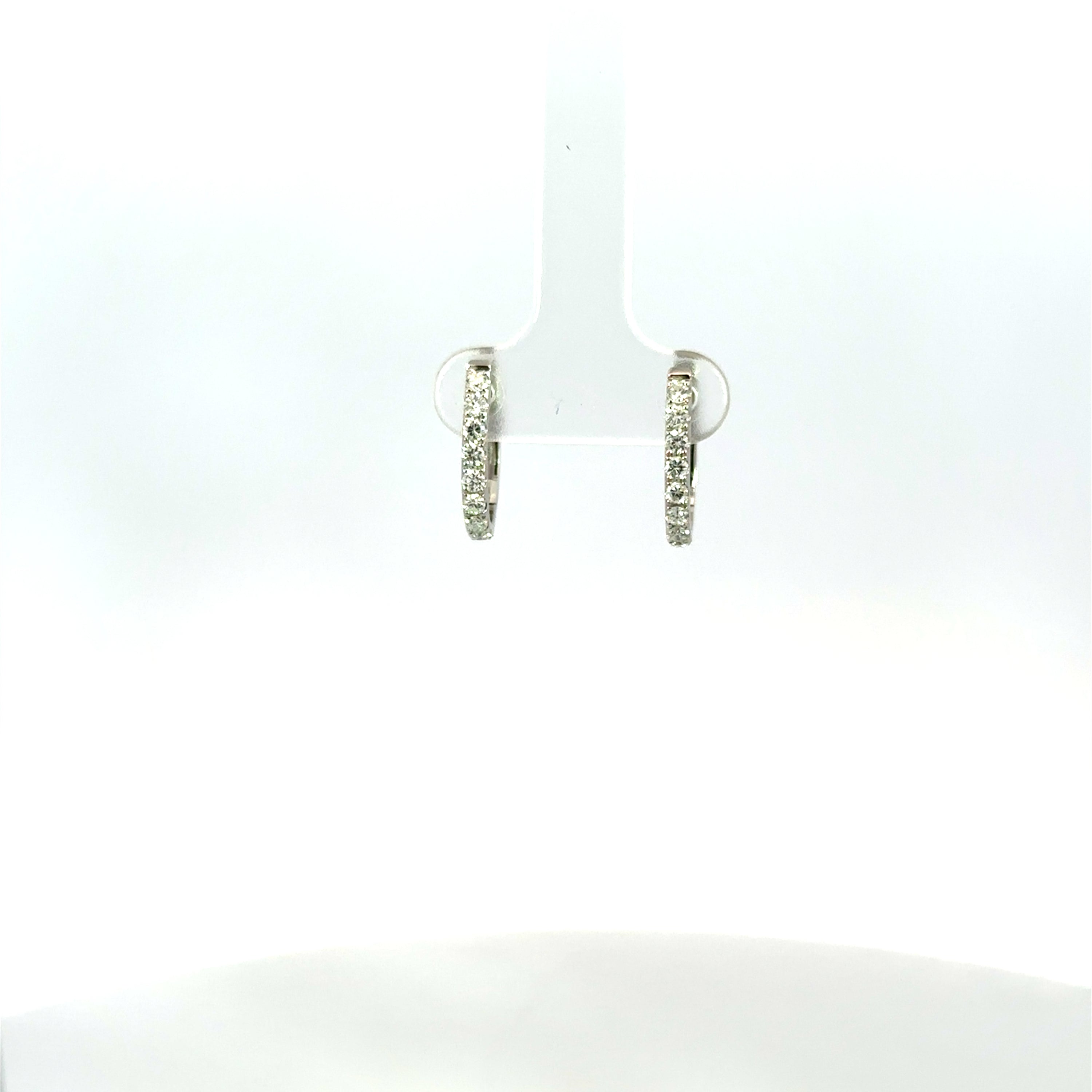 18kt wg Diamond Hoops
18=0.50