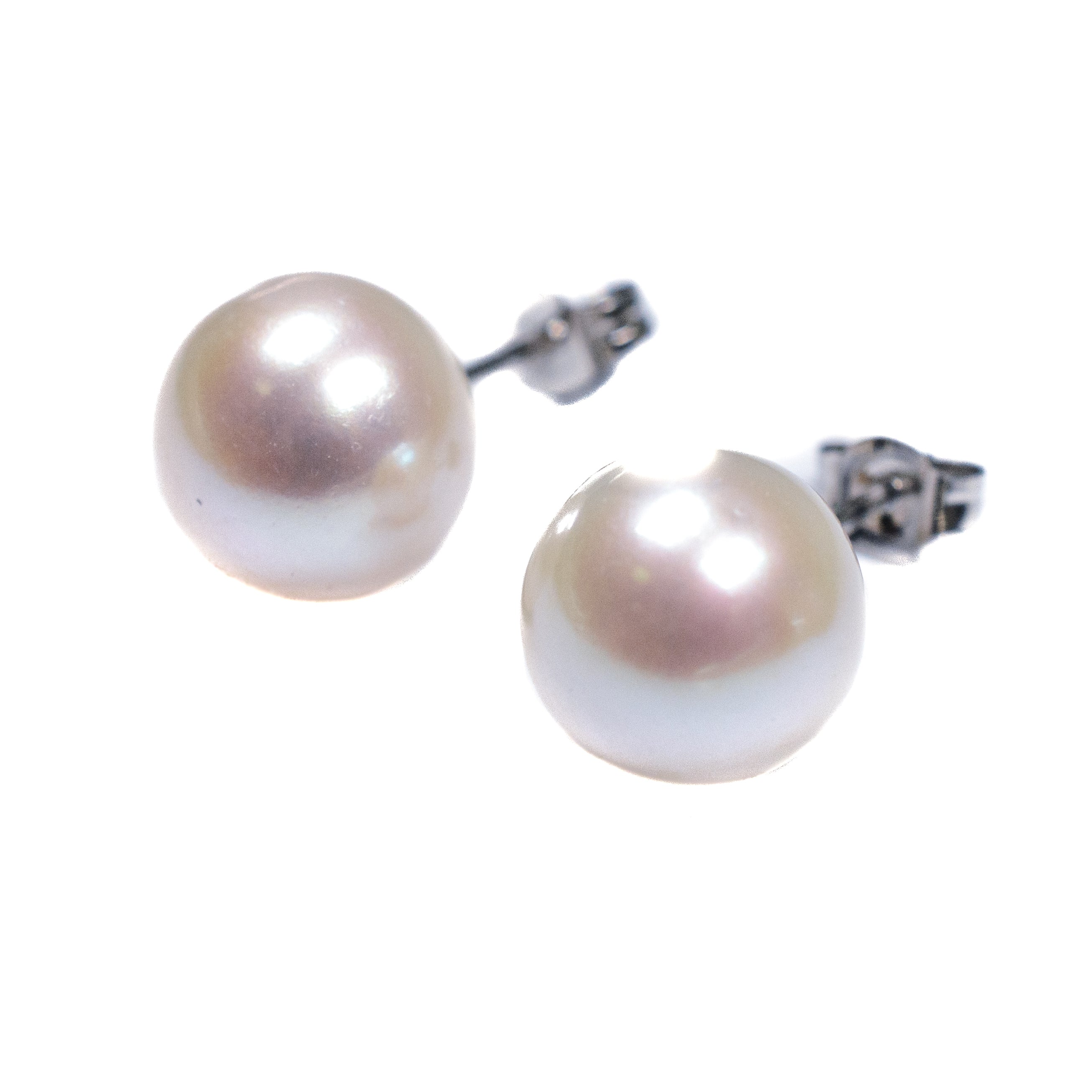 14kt White Gold 7.5-8mm Akoya Pearl Stud Earrings