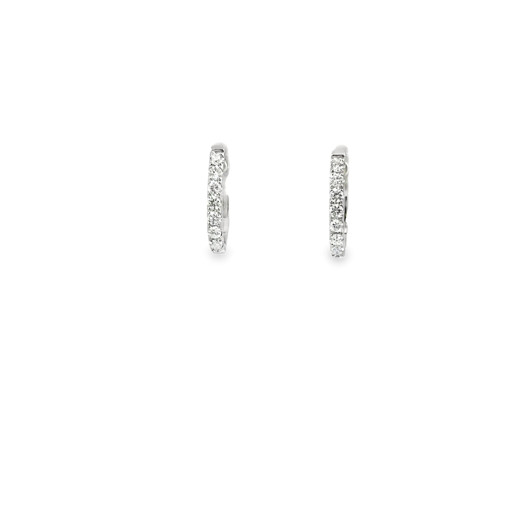 18kt wg Diamond Hoops
18=0.50