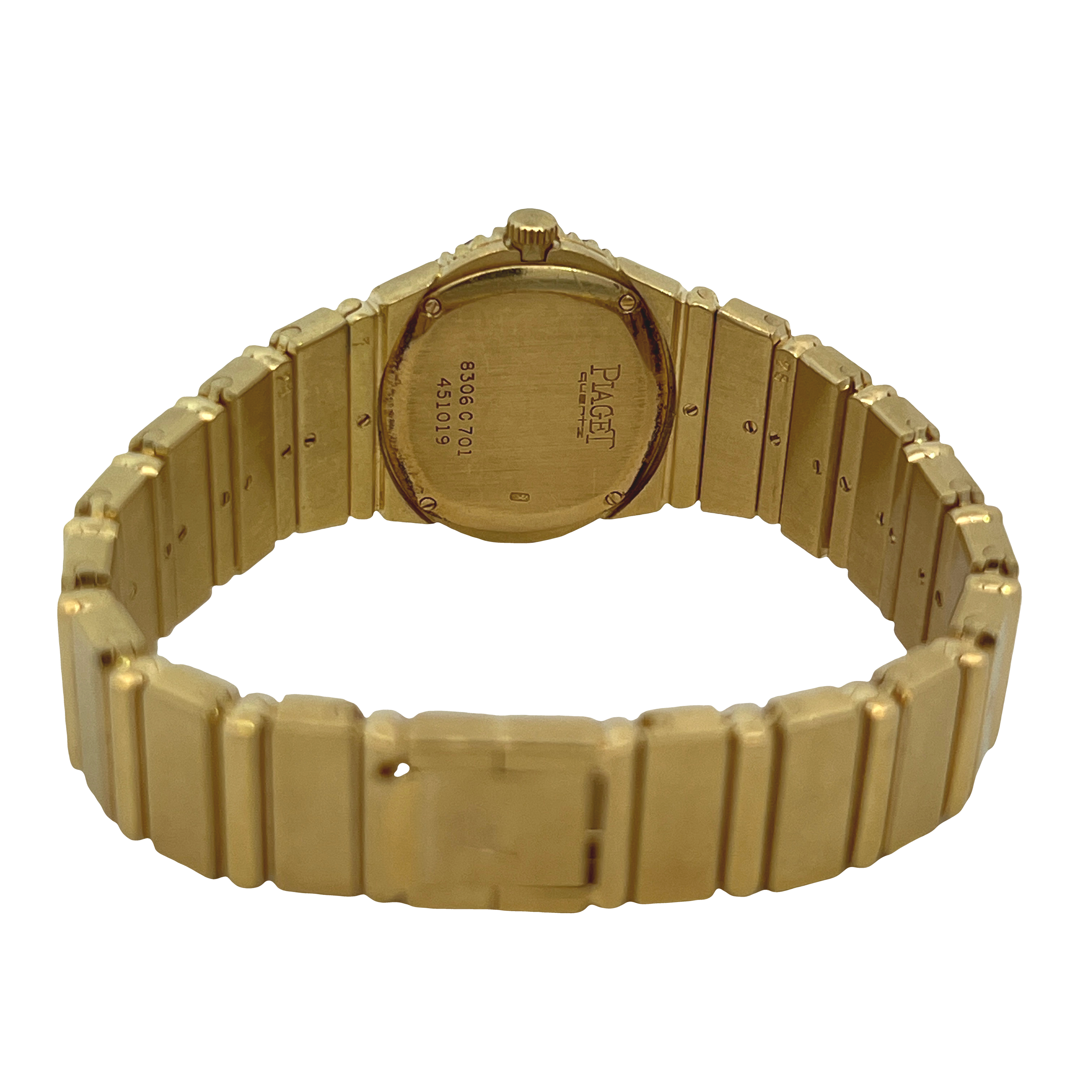 Pre-Owned Piaget Polo 18K Yellow Gold Diamond Bezel Ladies Watch Ref. 8306 C701