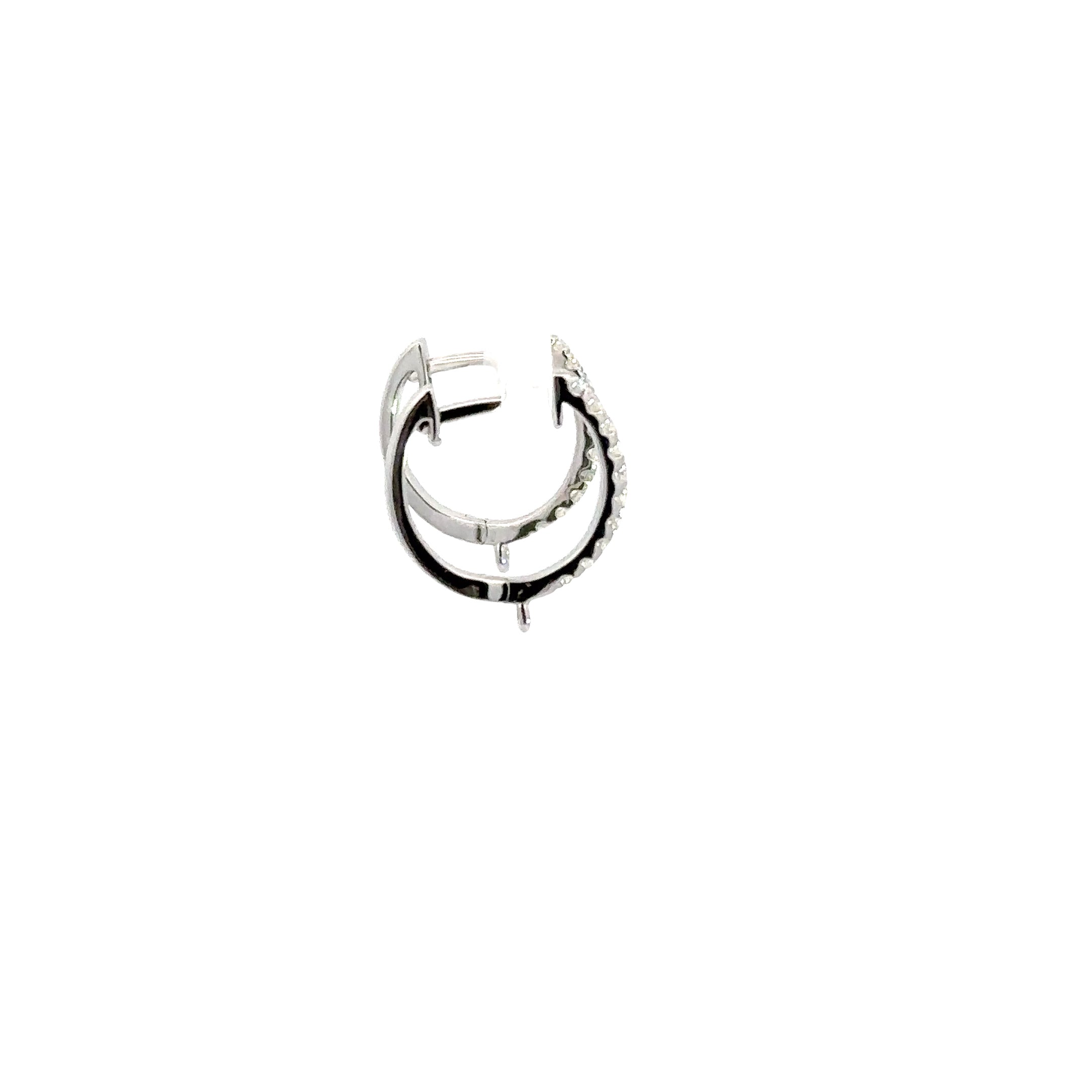 14K Yellow 0.16ct Dia top hoop