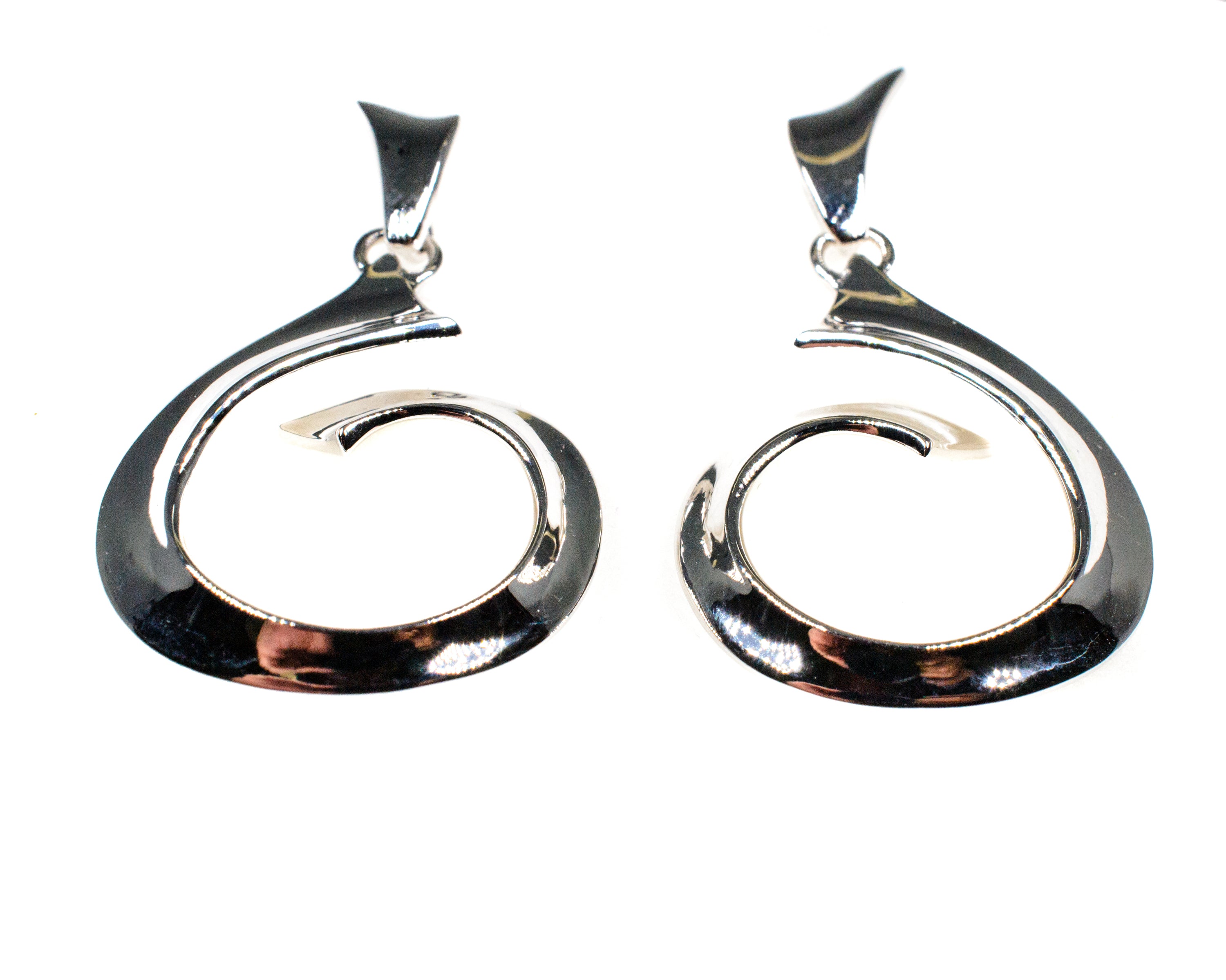 Silver Swirl Earrings