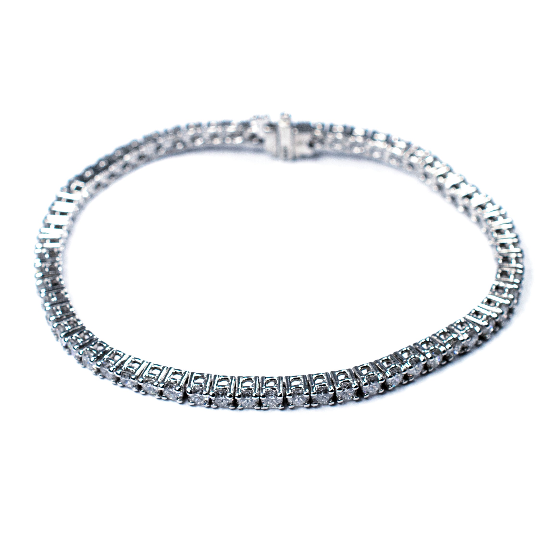 14k White Gold 5.00ct Diamond Tennis Bracelet