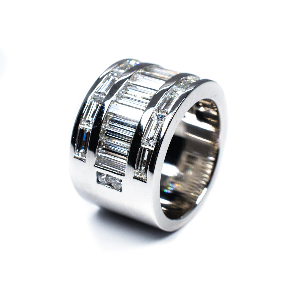 Plat Bg & Round Diamond band 3