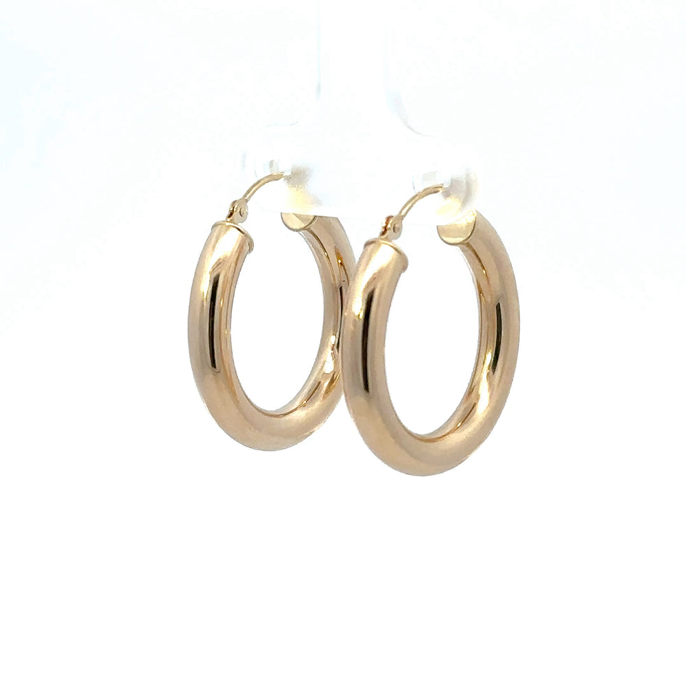 -E- 14k yelllow gold hoops