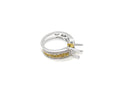 18kt White and Yellow Gold Semi-mount Filigree Style Diamond Engagement Ring