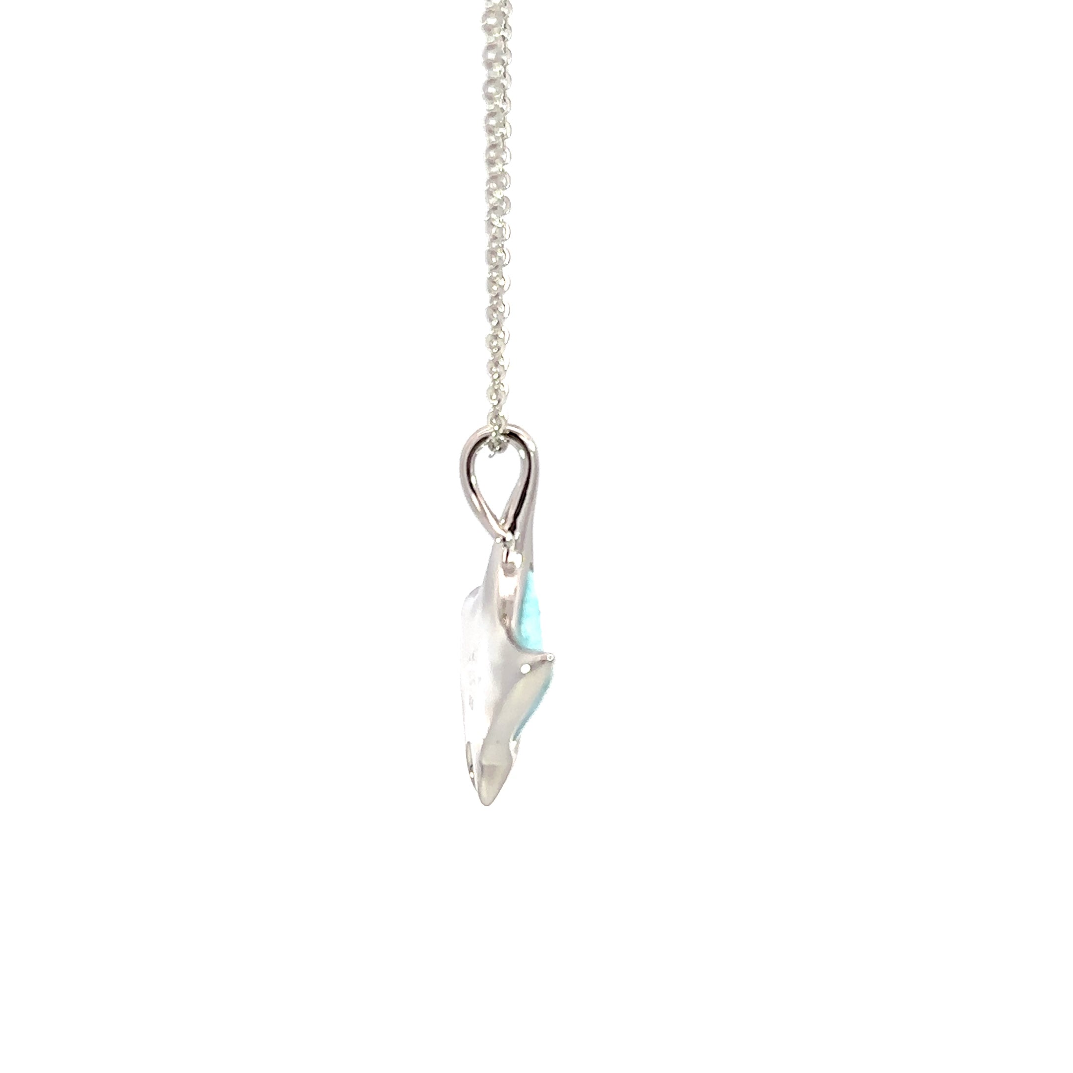 SS Larimar Manta Ray Pendant