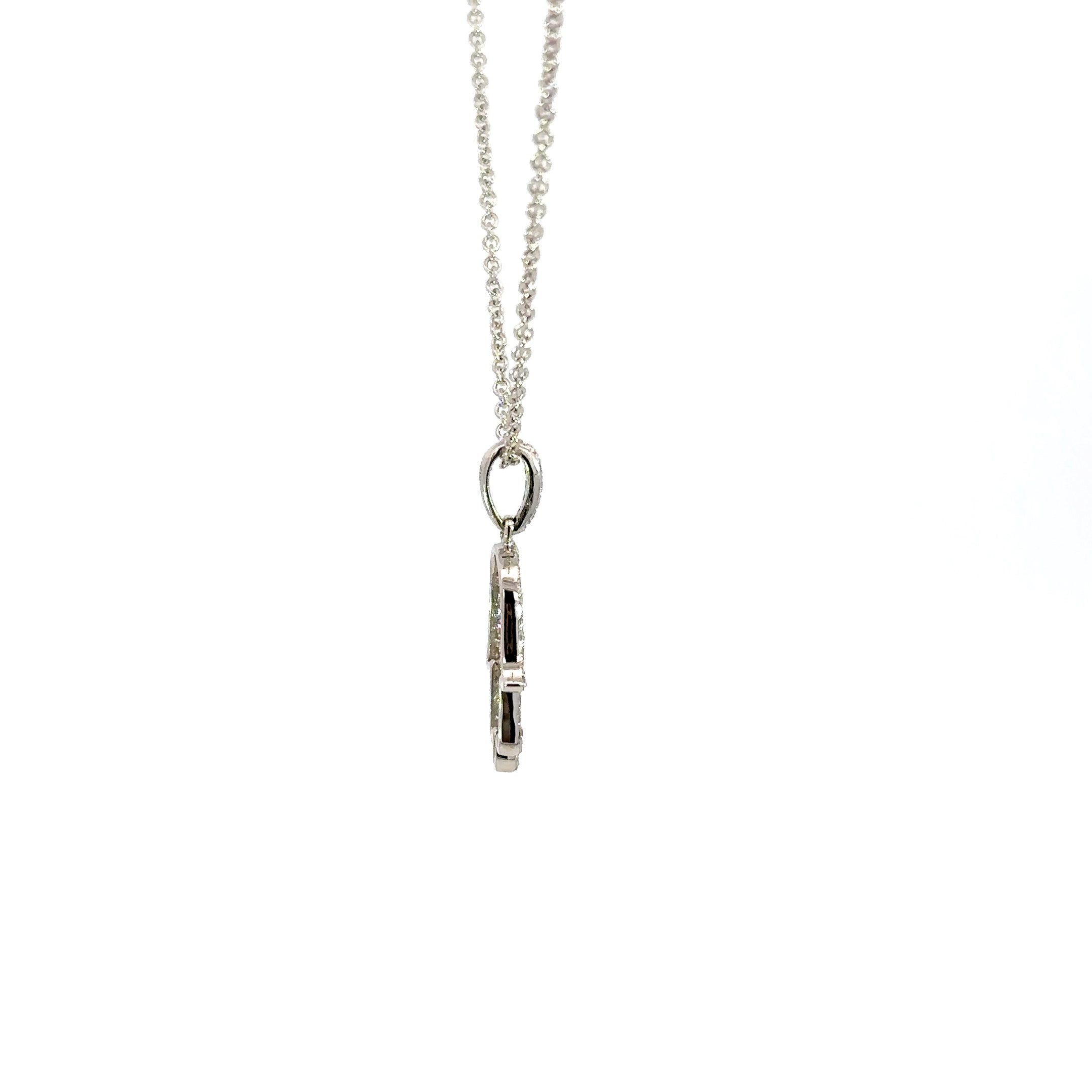 18kt wg Diamond Hamsa Pendant