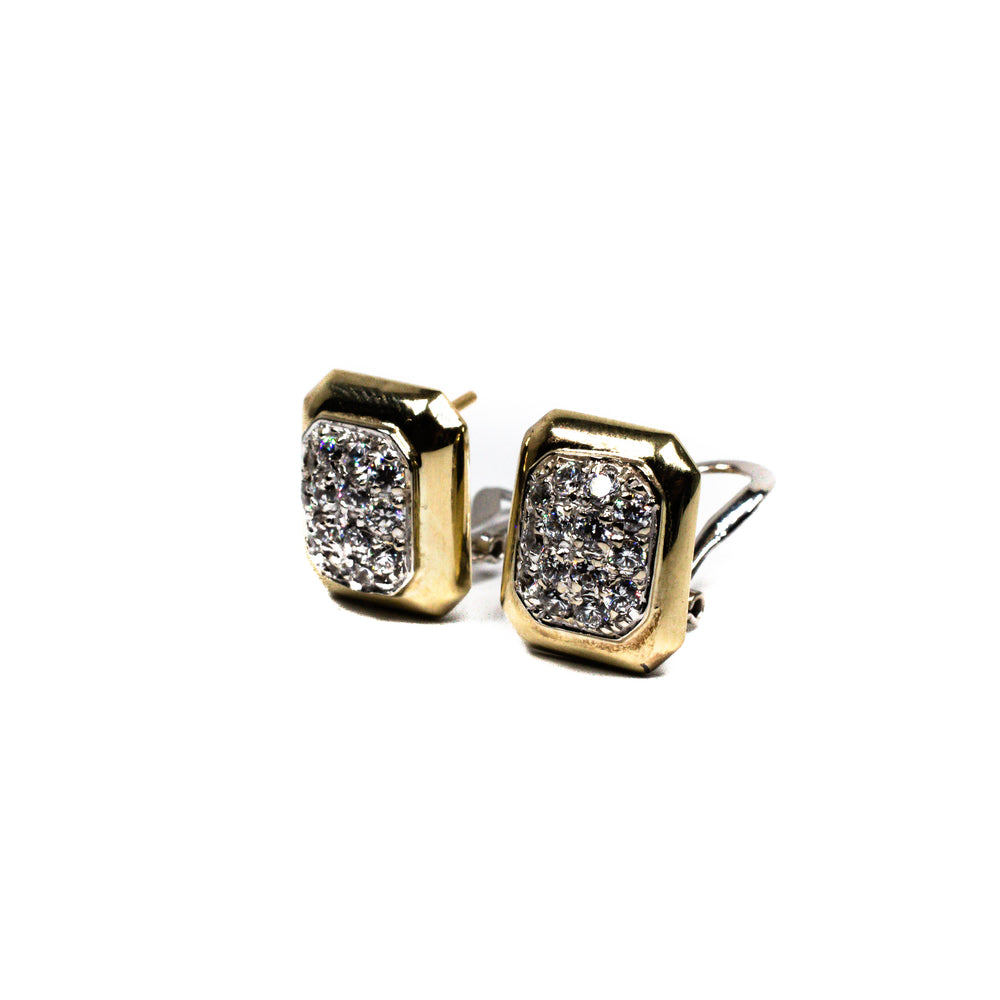 14kt Yellow Gold Diamond Earrings