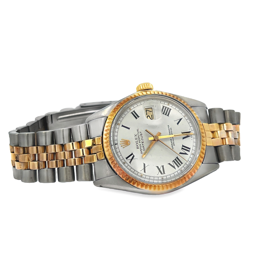 Pre-Owned Rolex Datejust Ref. 1505/33 "Buckley Dial" Two-Tone Watch – Box Included