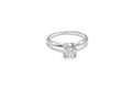 14kt White Gold Tiffany Style Round Solitaire Diamond Engagement Ring