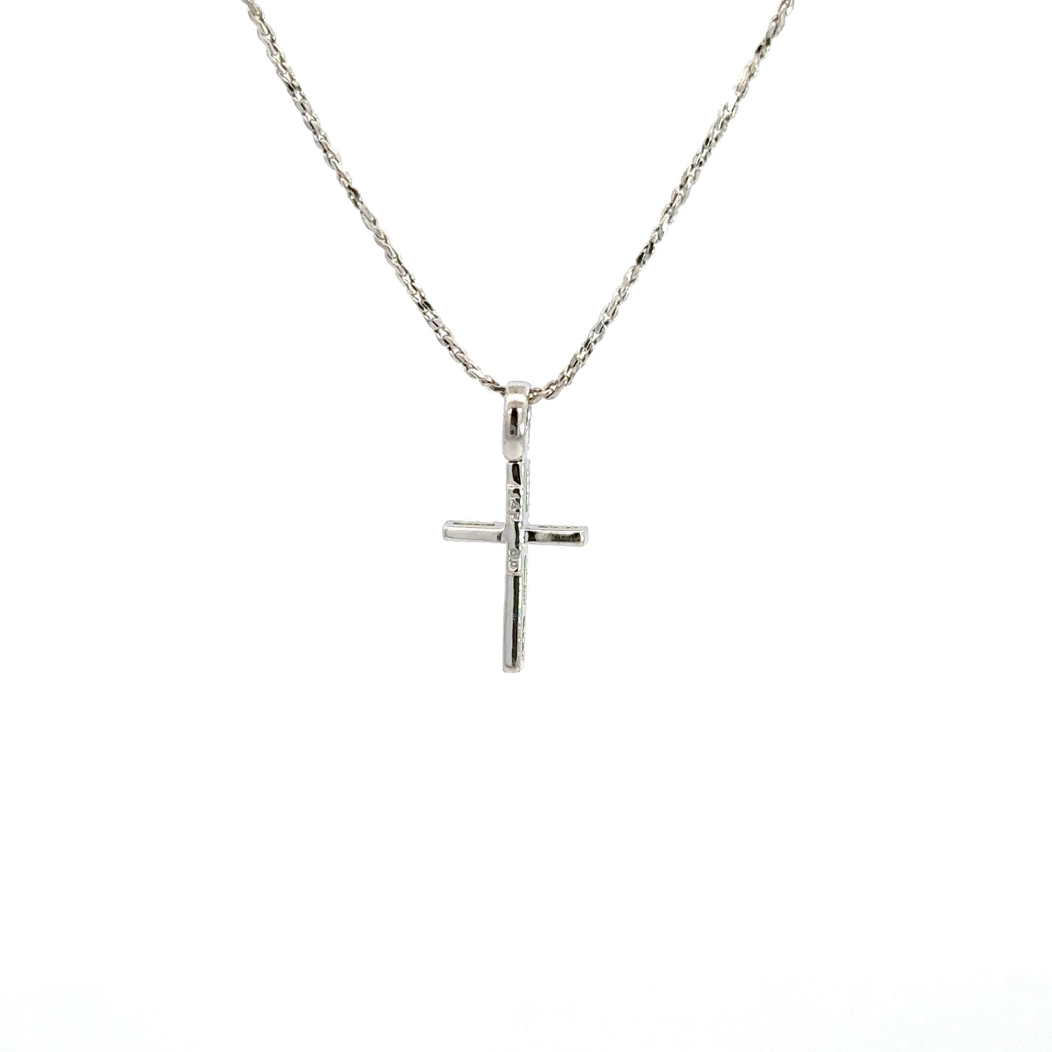 14k wg cross pave set diamonds