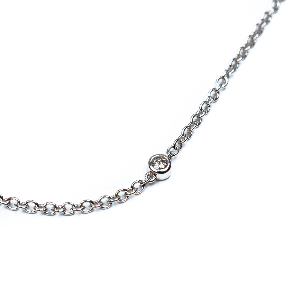 18kt White Gold 20" Diamonds by the Yard Necklace