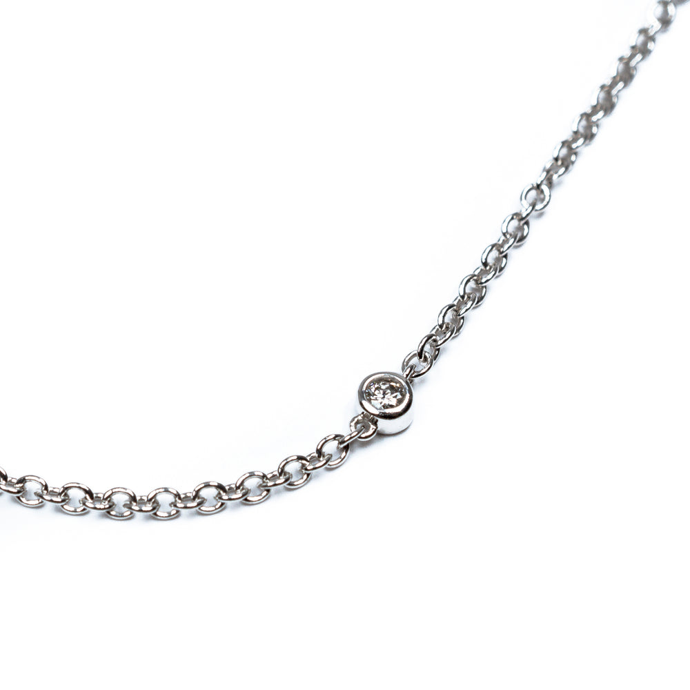 18kt wg 20" DBY necklace 15=0.